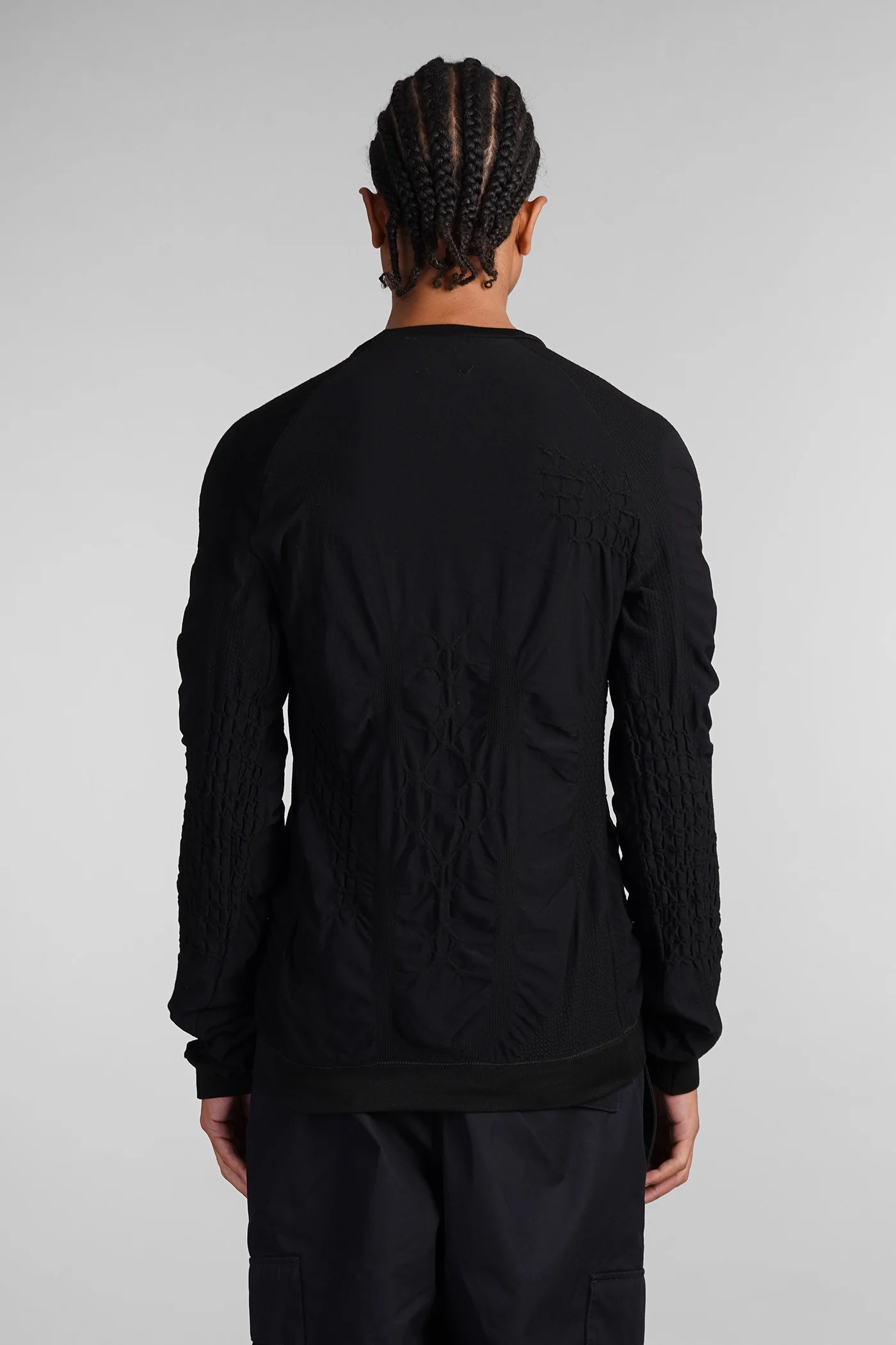 Round Neck 2.0 Knitwear in black wool - Image 3