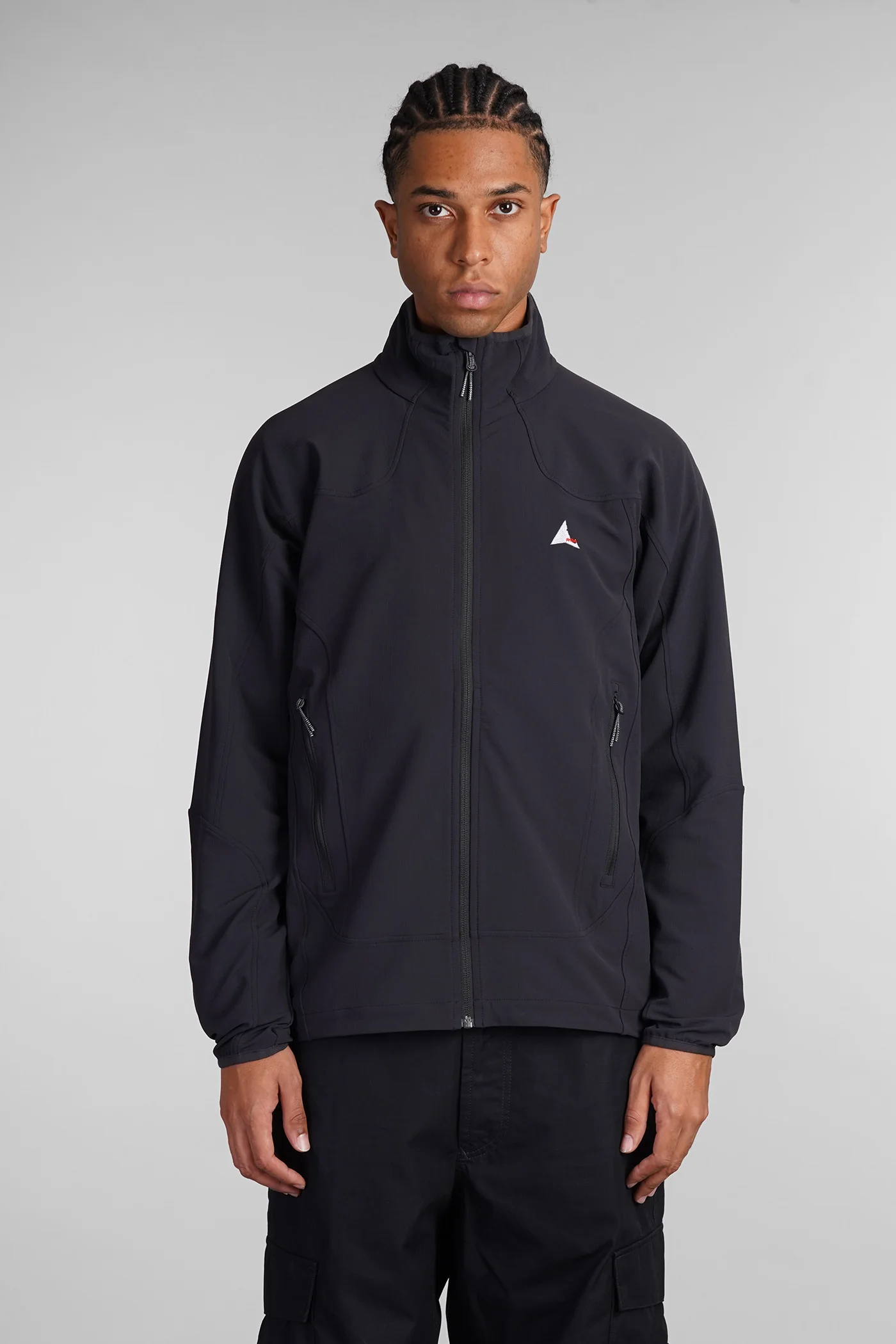 Softshell Casual jacket in black polyamide