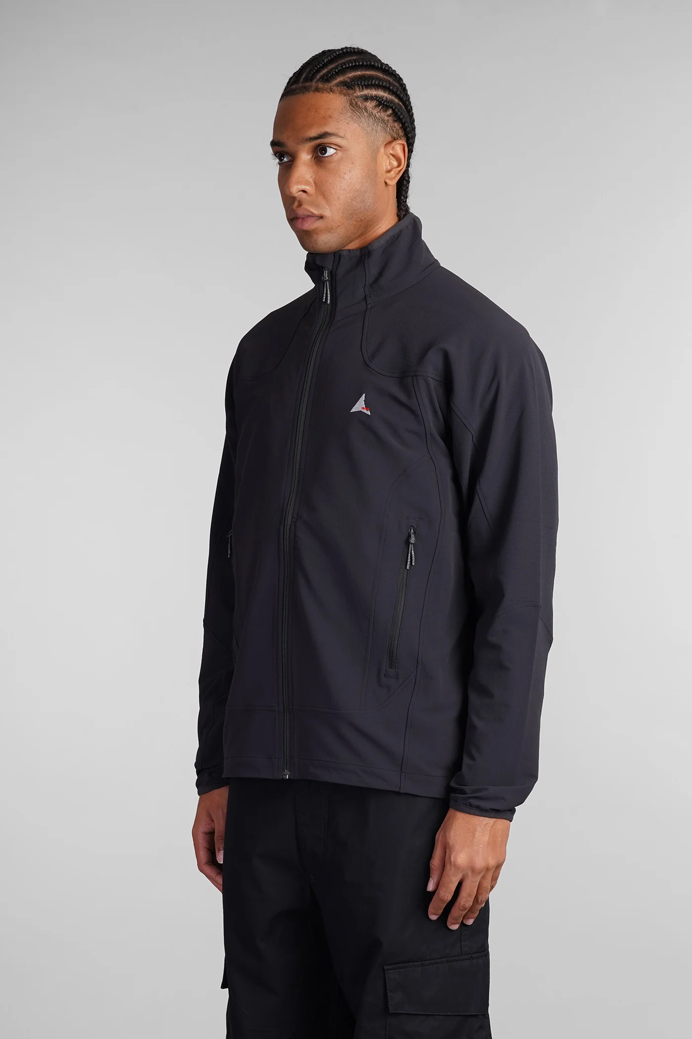 Softshell Casual jacket in black polyamide - Image 4
