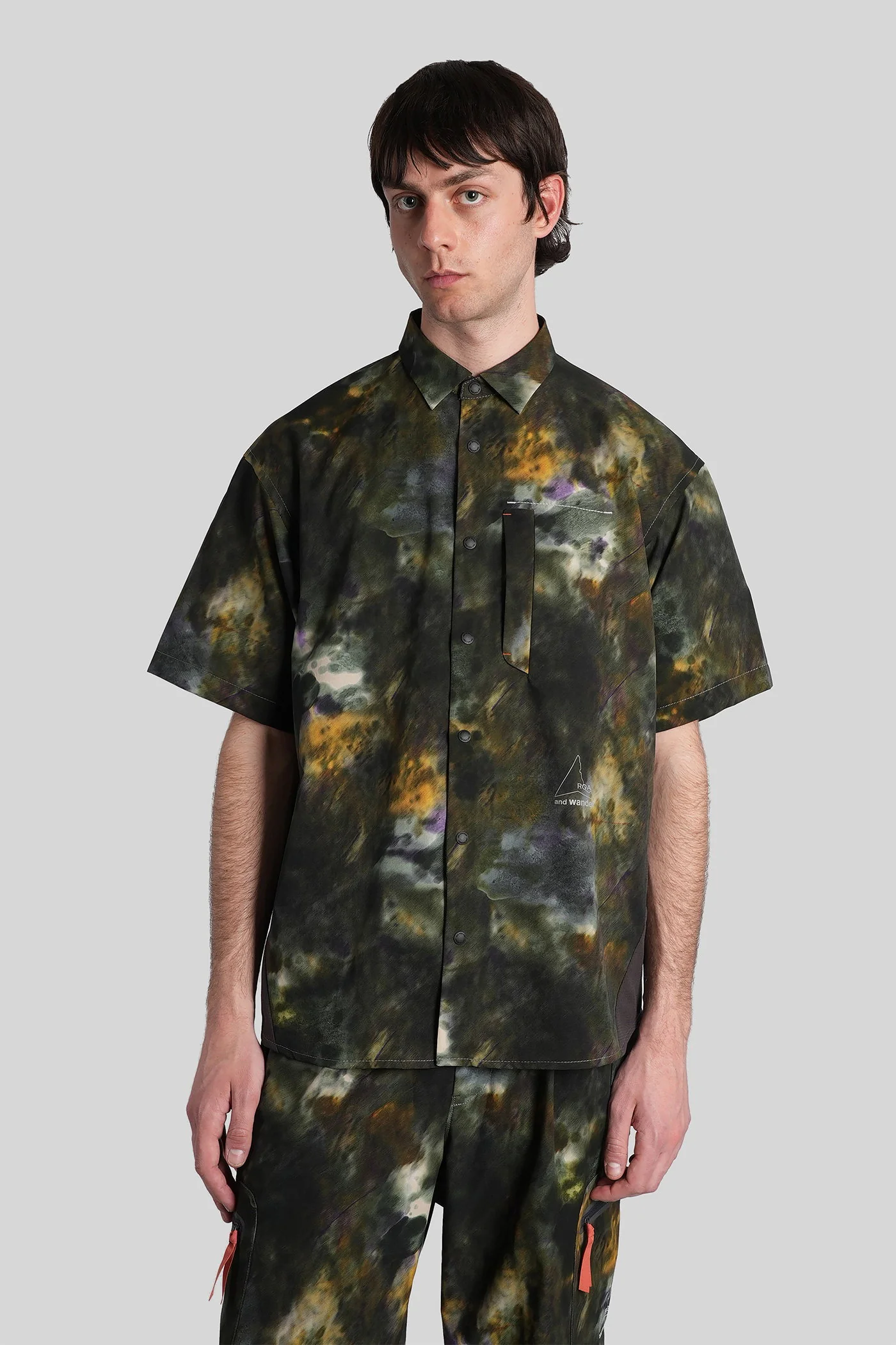 Shirt in green polyester