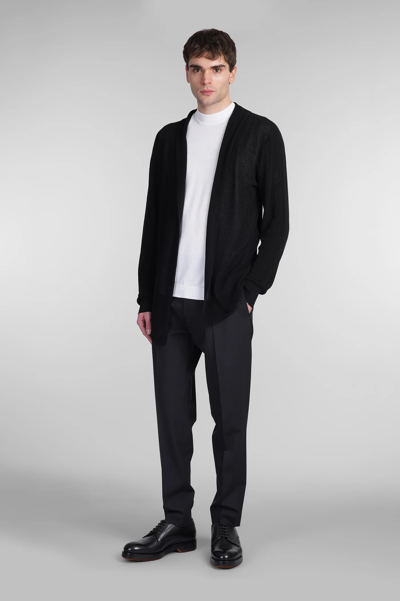 Cardigan in black cotton - Image 2