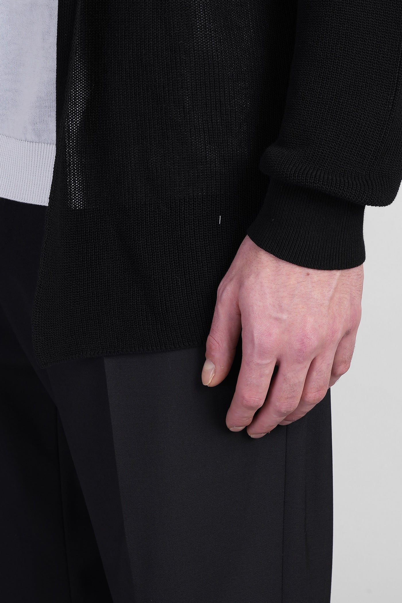 Cardigan in black cotton - Image 5
