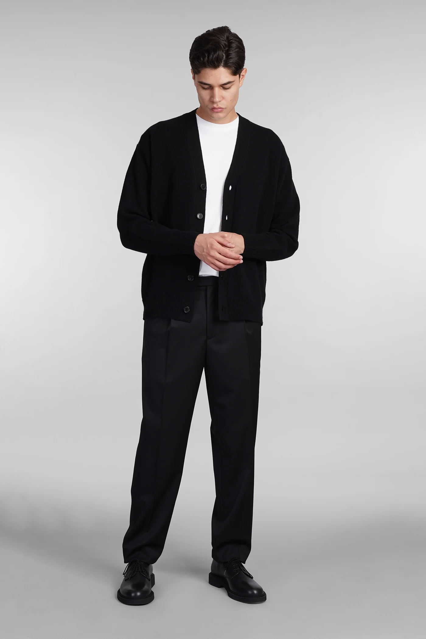 Cardigan in black wool - Image 2