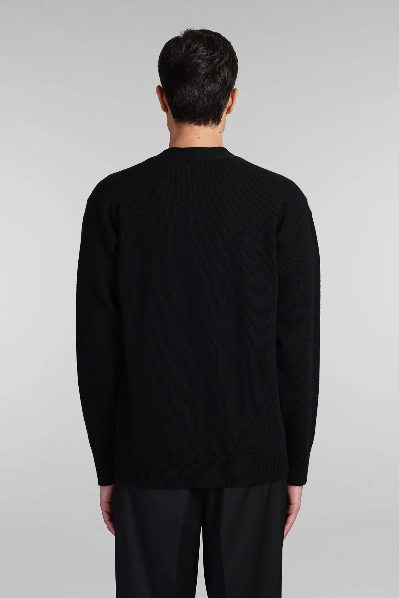 Cardigan in black wool - Image 3