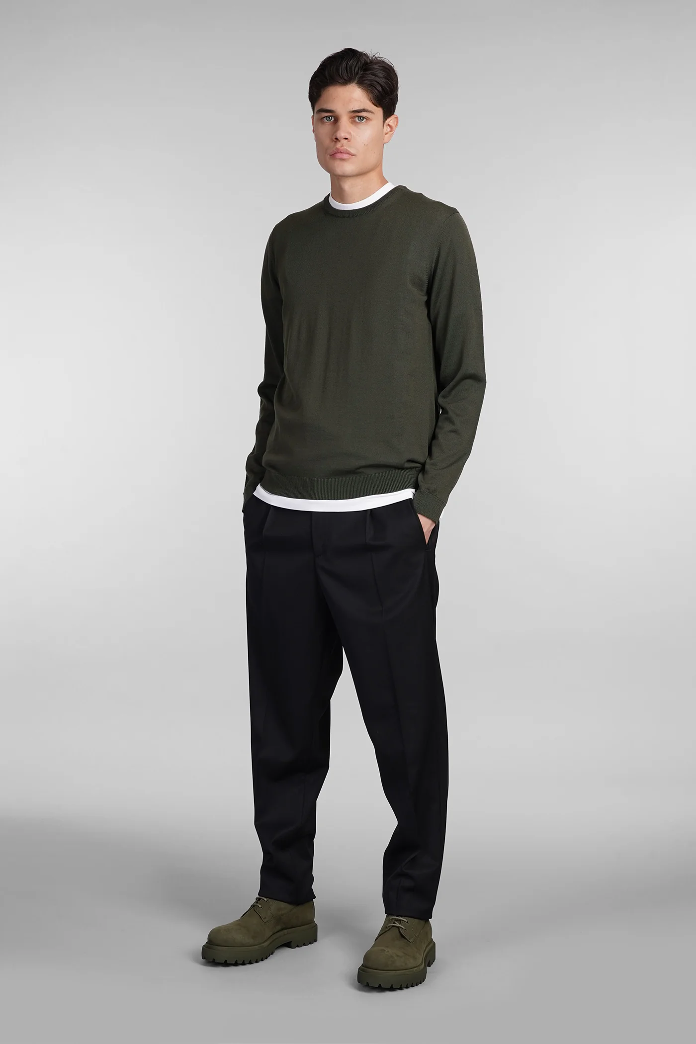 Knitwear in green wool - Image 2