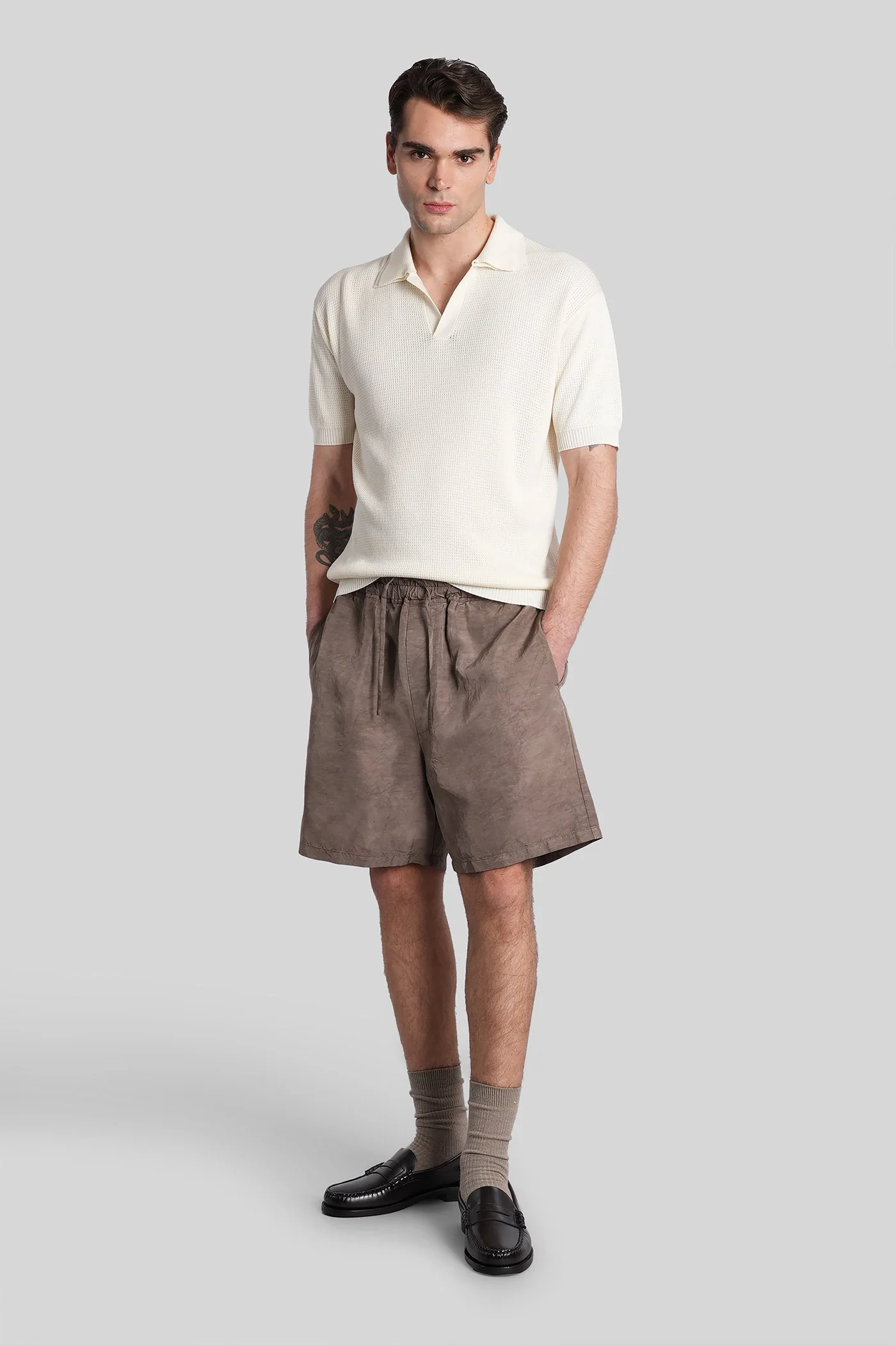 Polo in beige cotton - Image 2