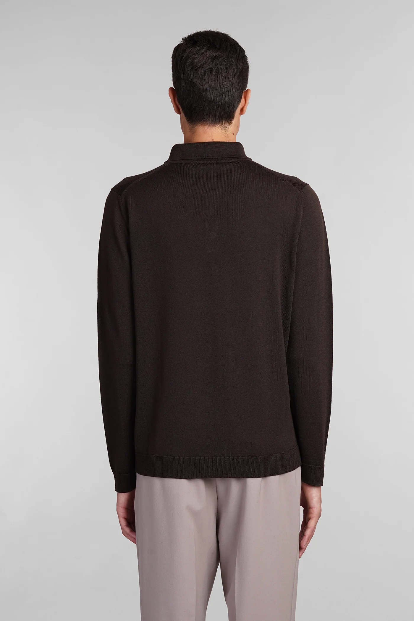 Polo in brown wool - Image 3