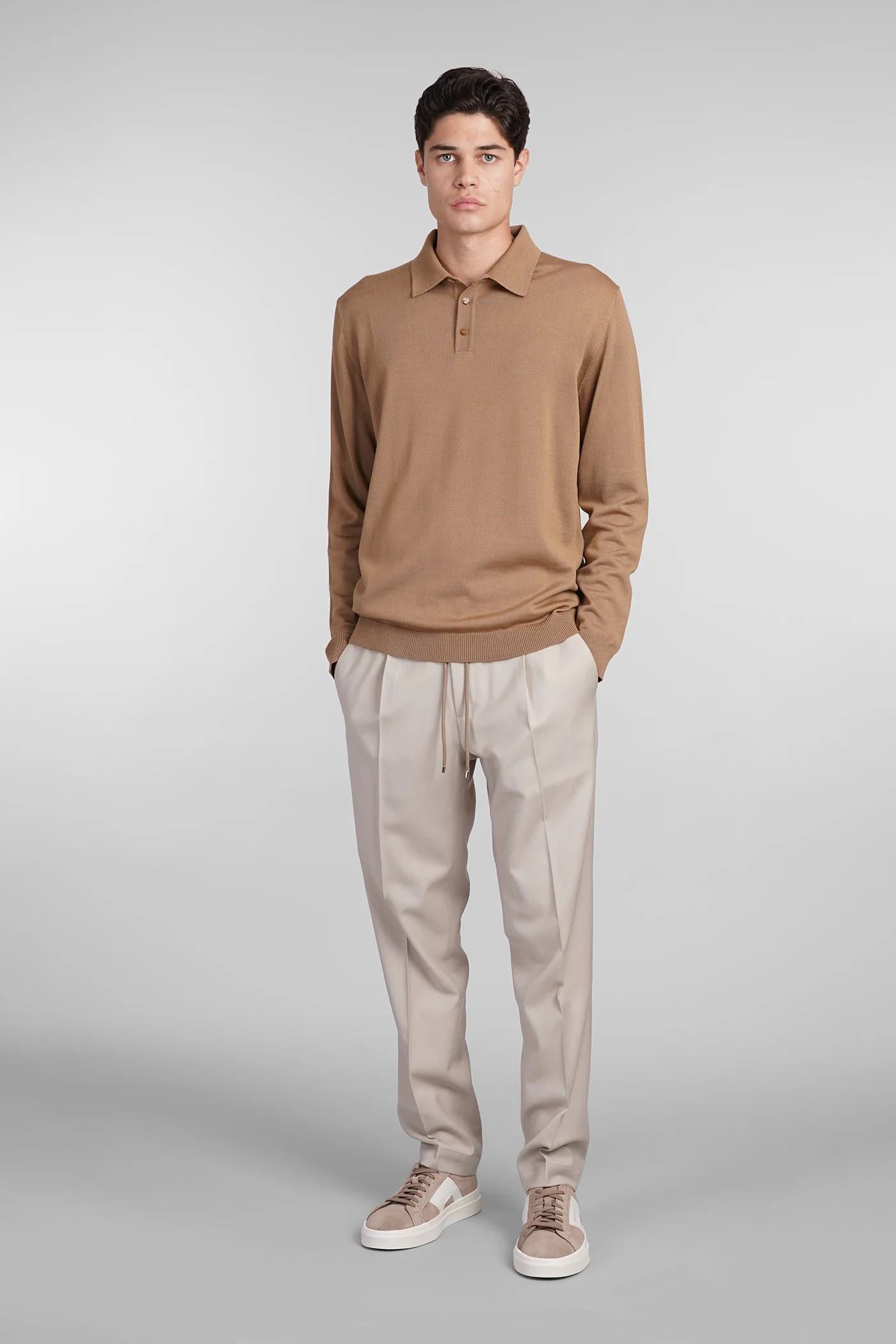 Polo in Camel wool - Image 2