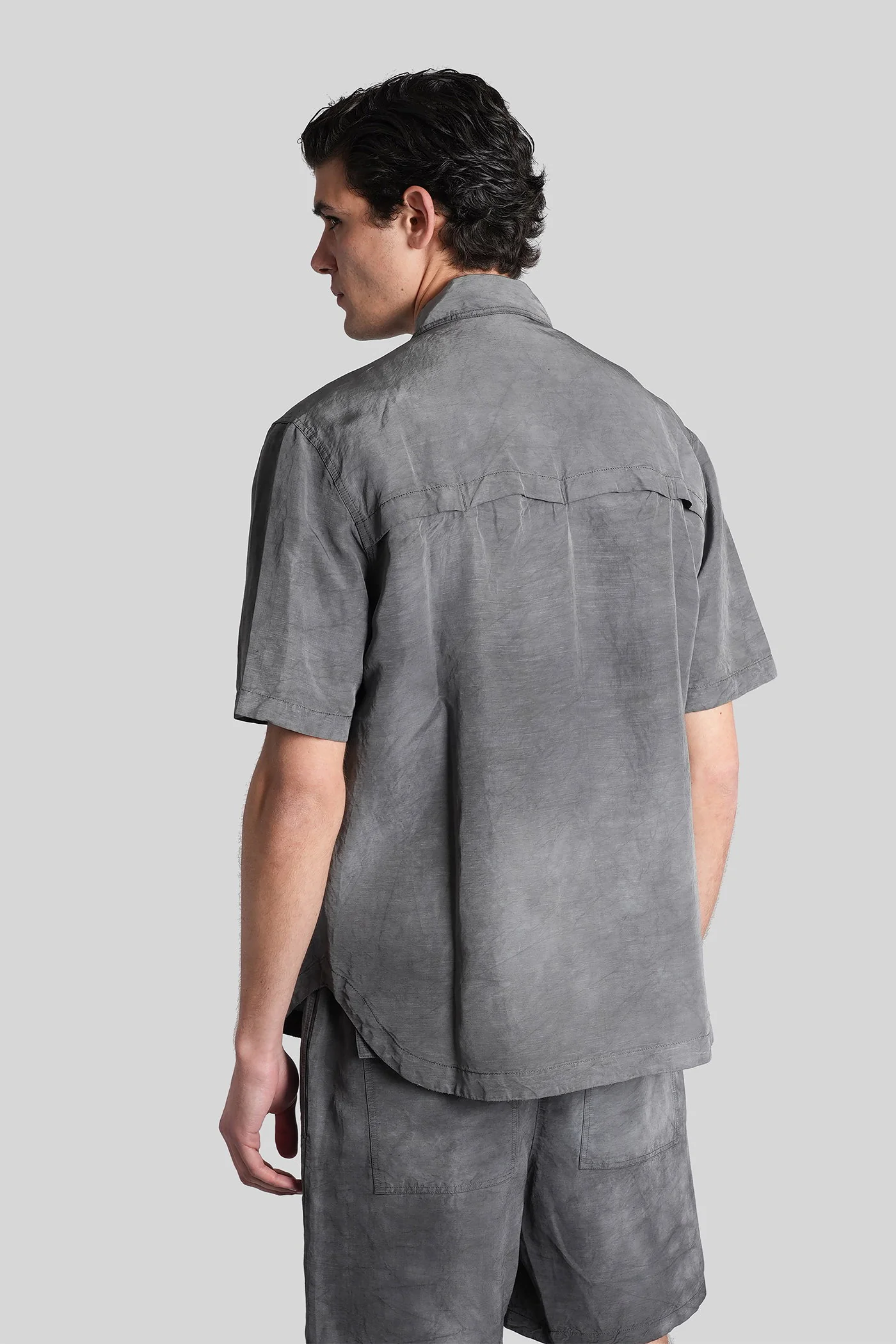Shirt in grey viscose - Image 3