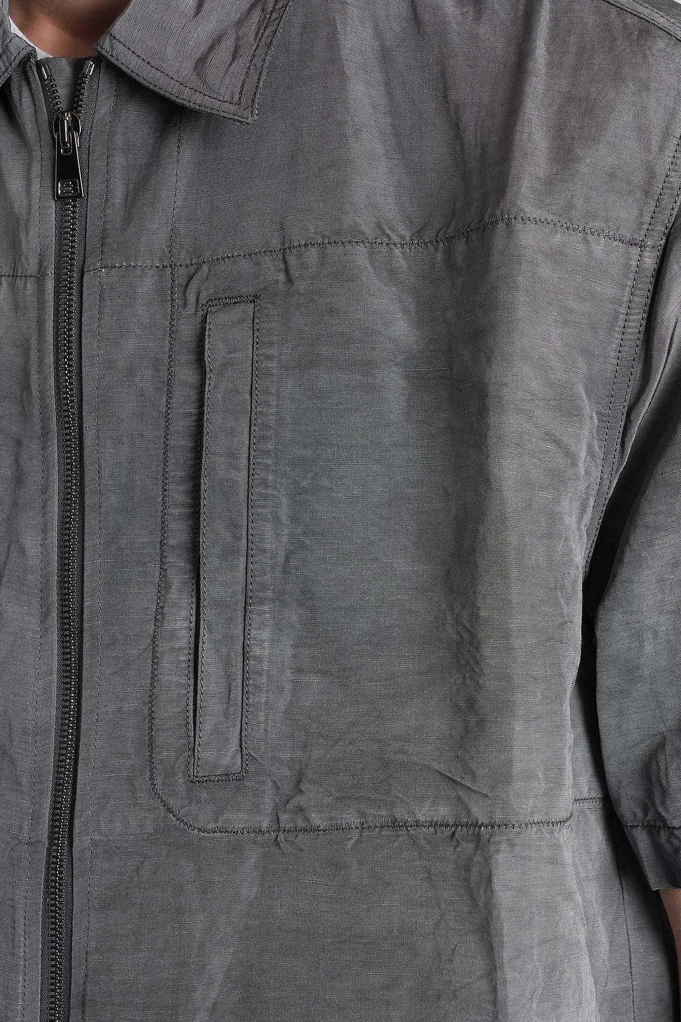 Shirt in grey viscose - Image 5