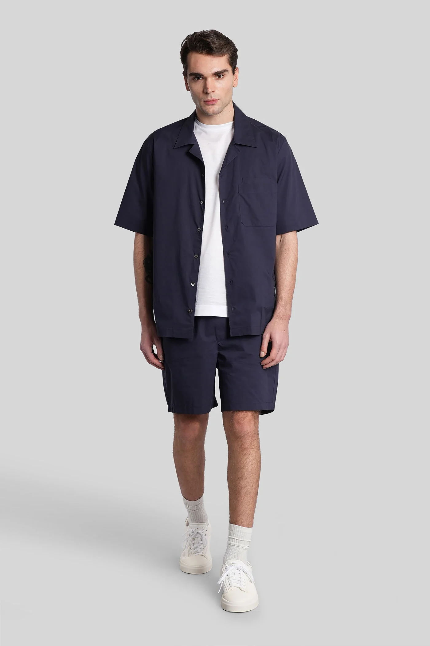 Shorts in blue cotton - Image 2