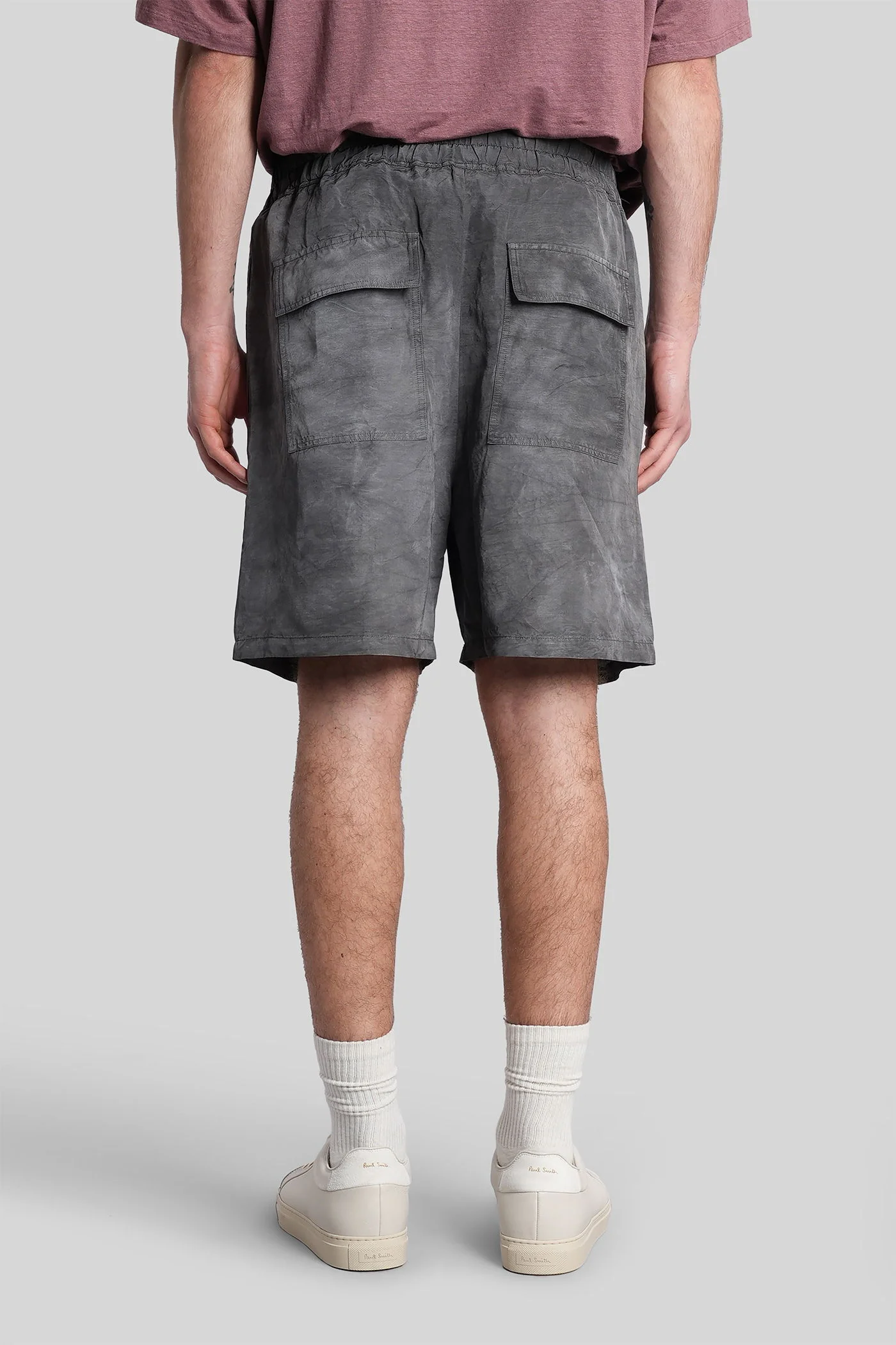 Shorts in grey viscose - Image 3