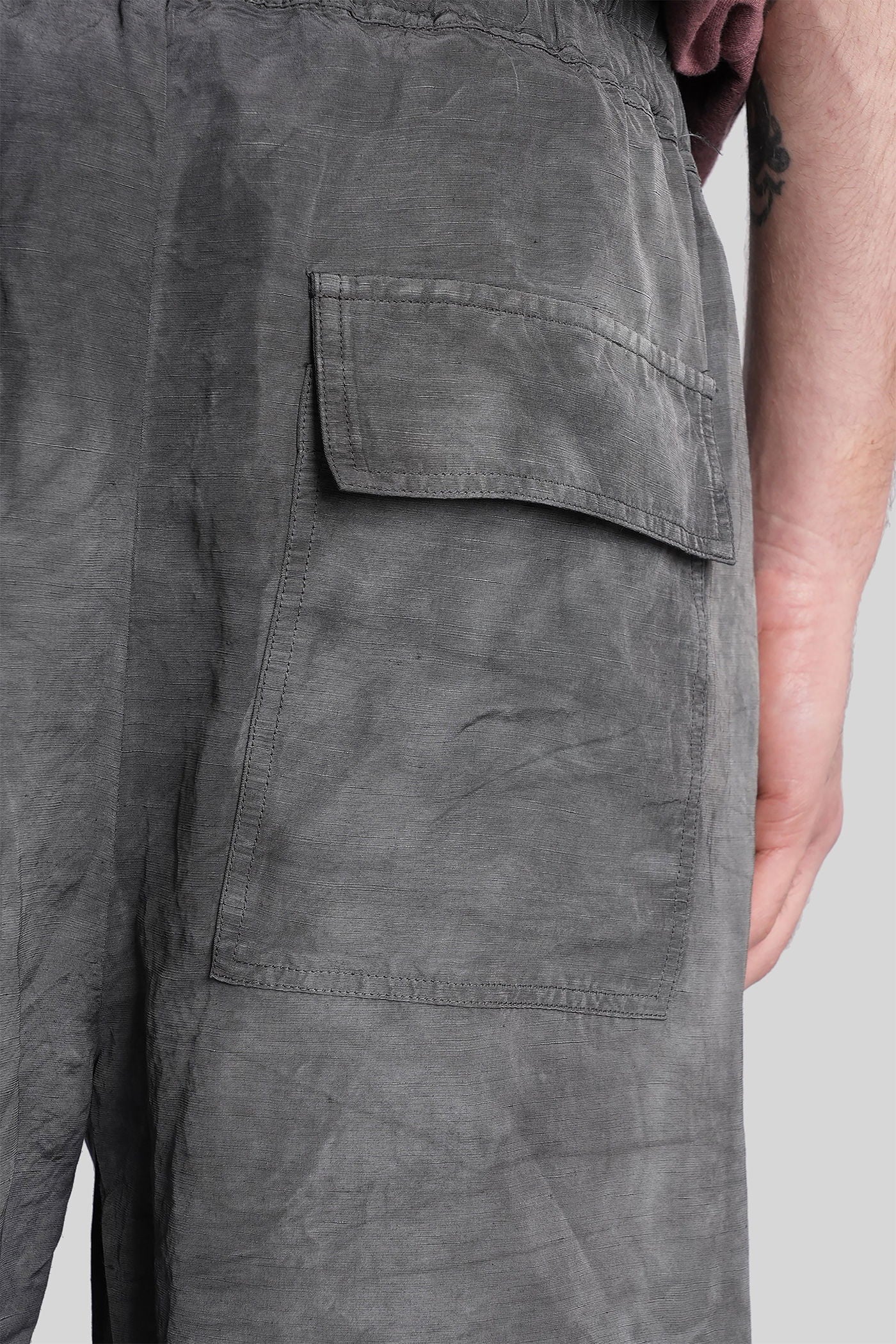 Shorts in grey viscose - Image 5