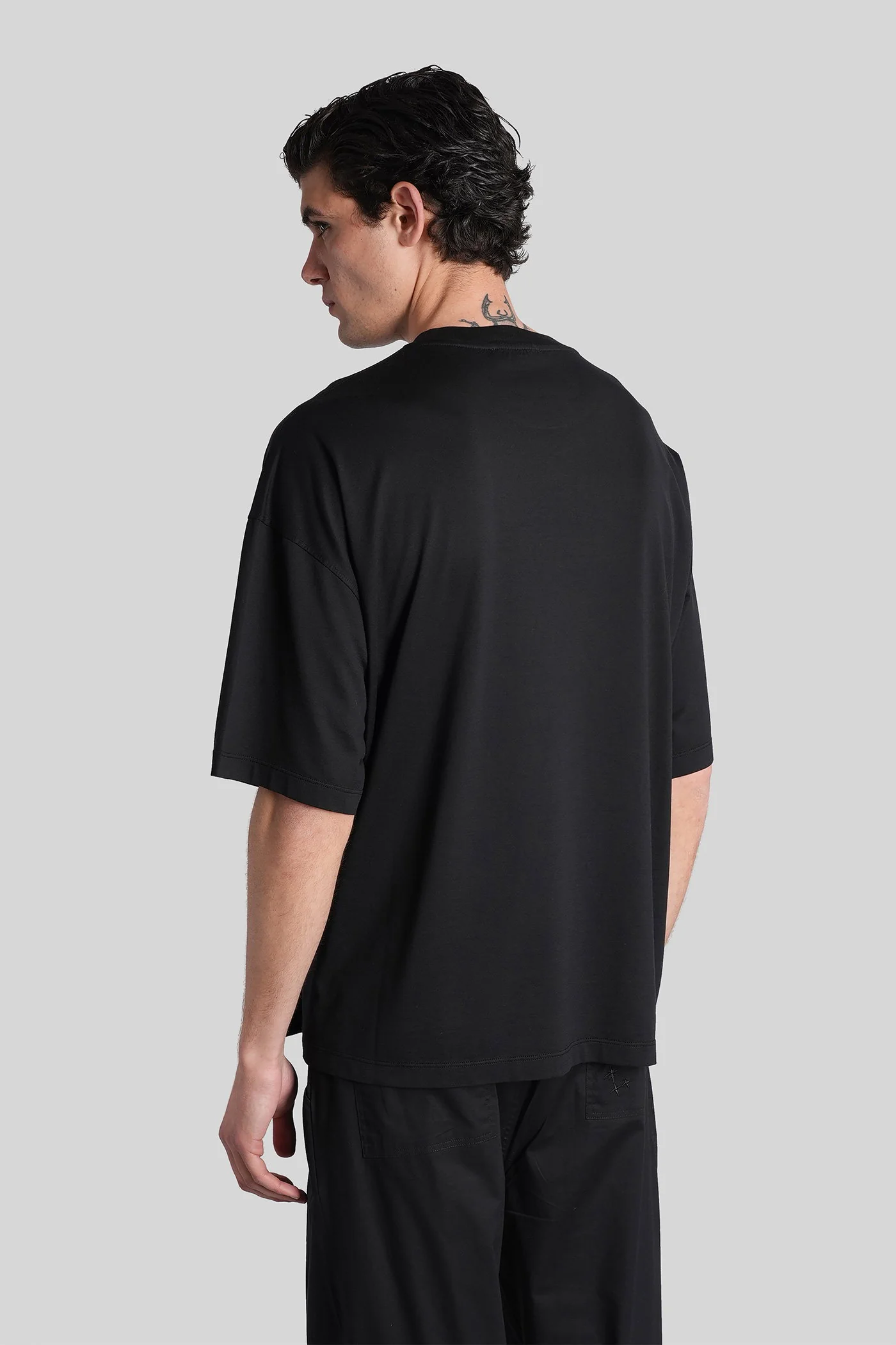 T-Shirt in black cotton - Image 3