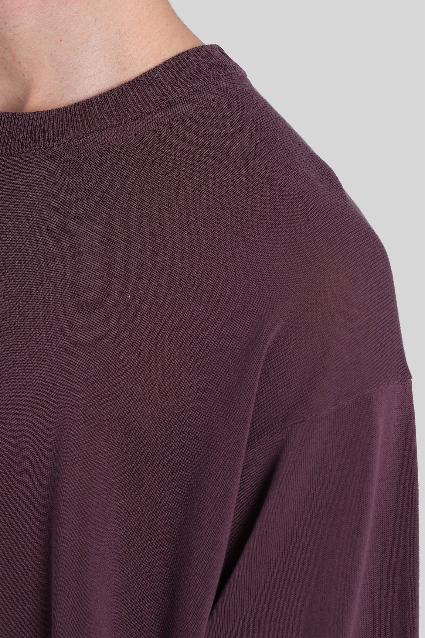 T-Shirt in bordeaux cotton - Image 5