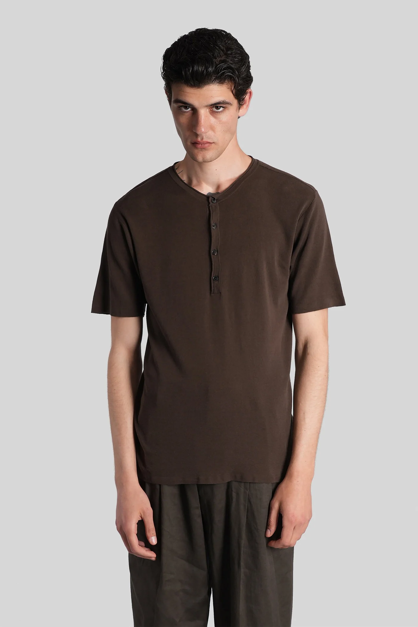 T-Shirt in brown cotton