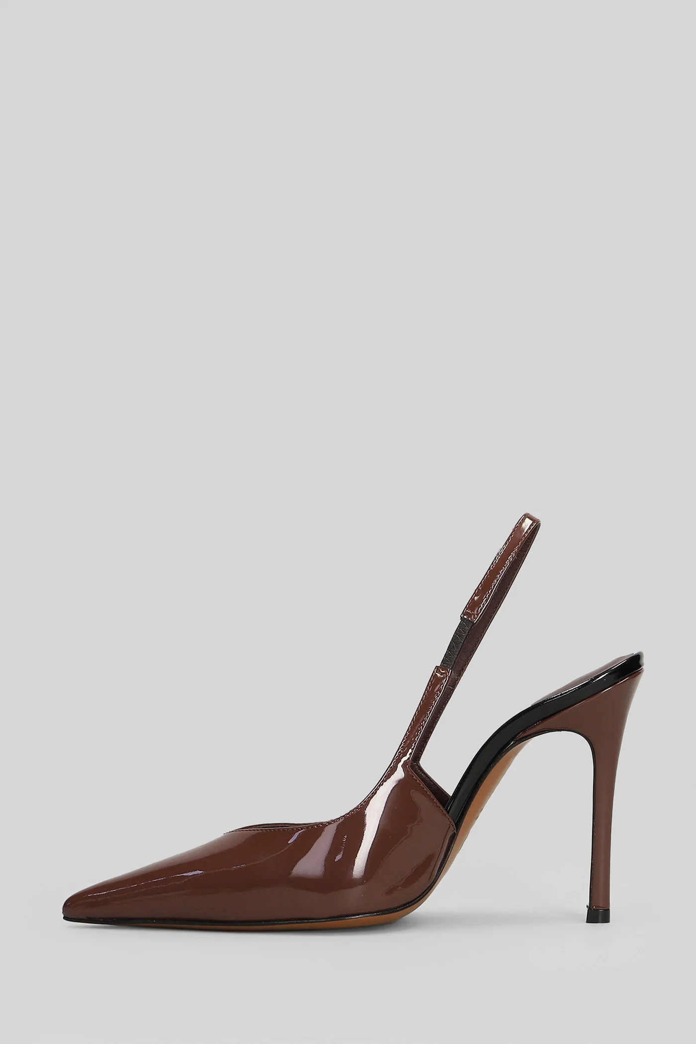 Camilla Pumps in brown patent leather - Image 3
