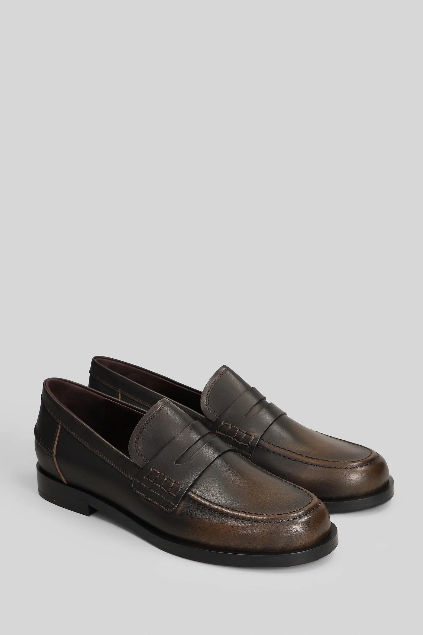 Caty Loafers in brown leather - Image 2