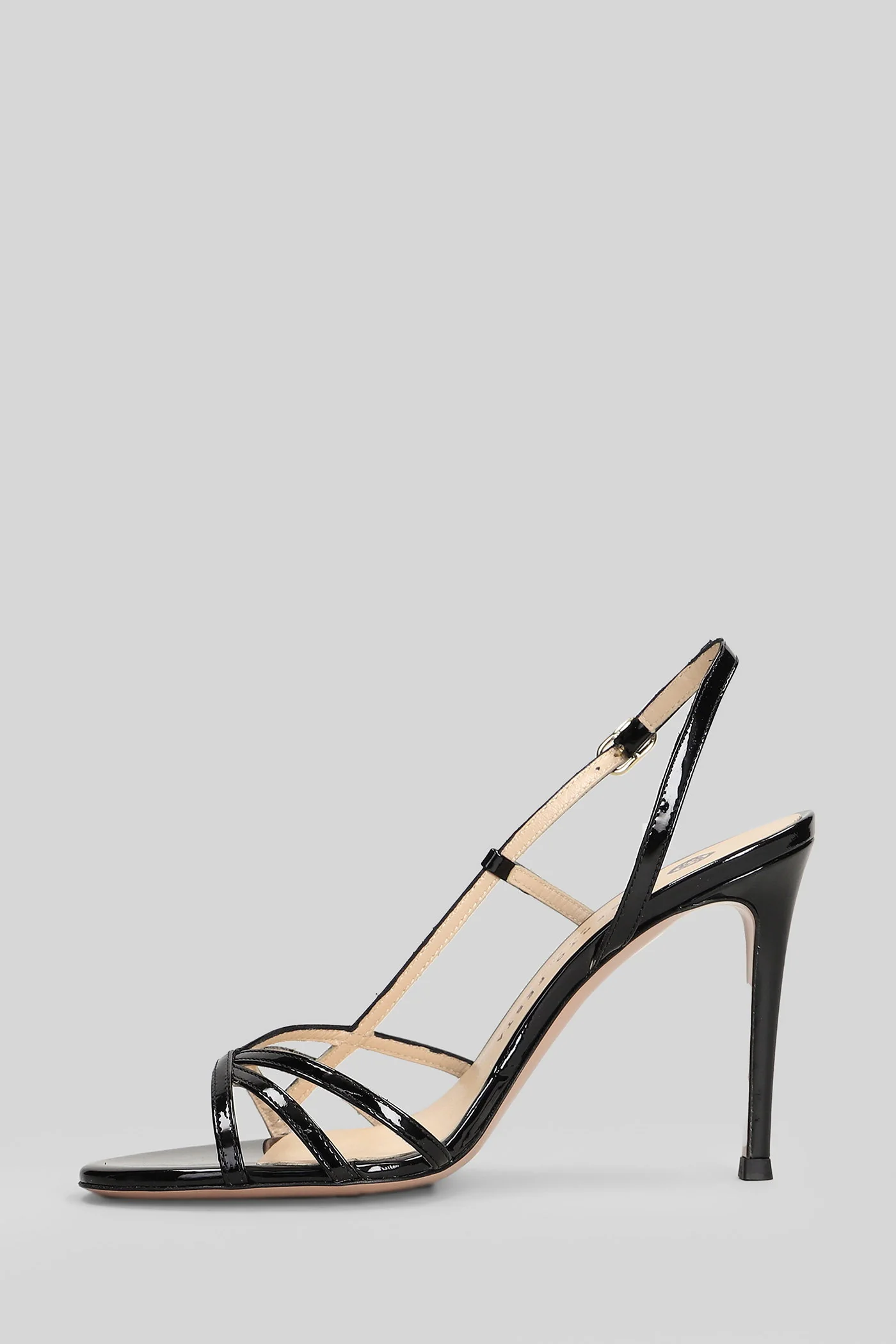 Oxford Sandals in black patent leather - Image 3