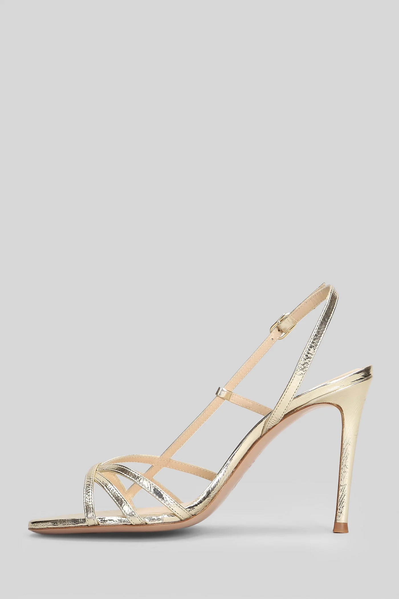 Oxford Sandals in platinum leather - Image 3