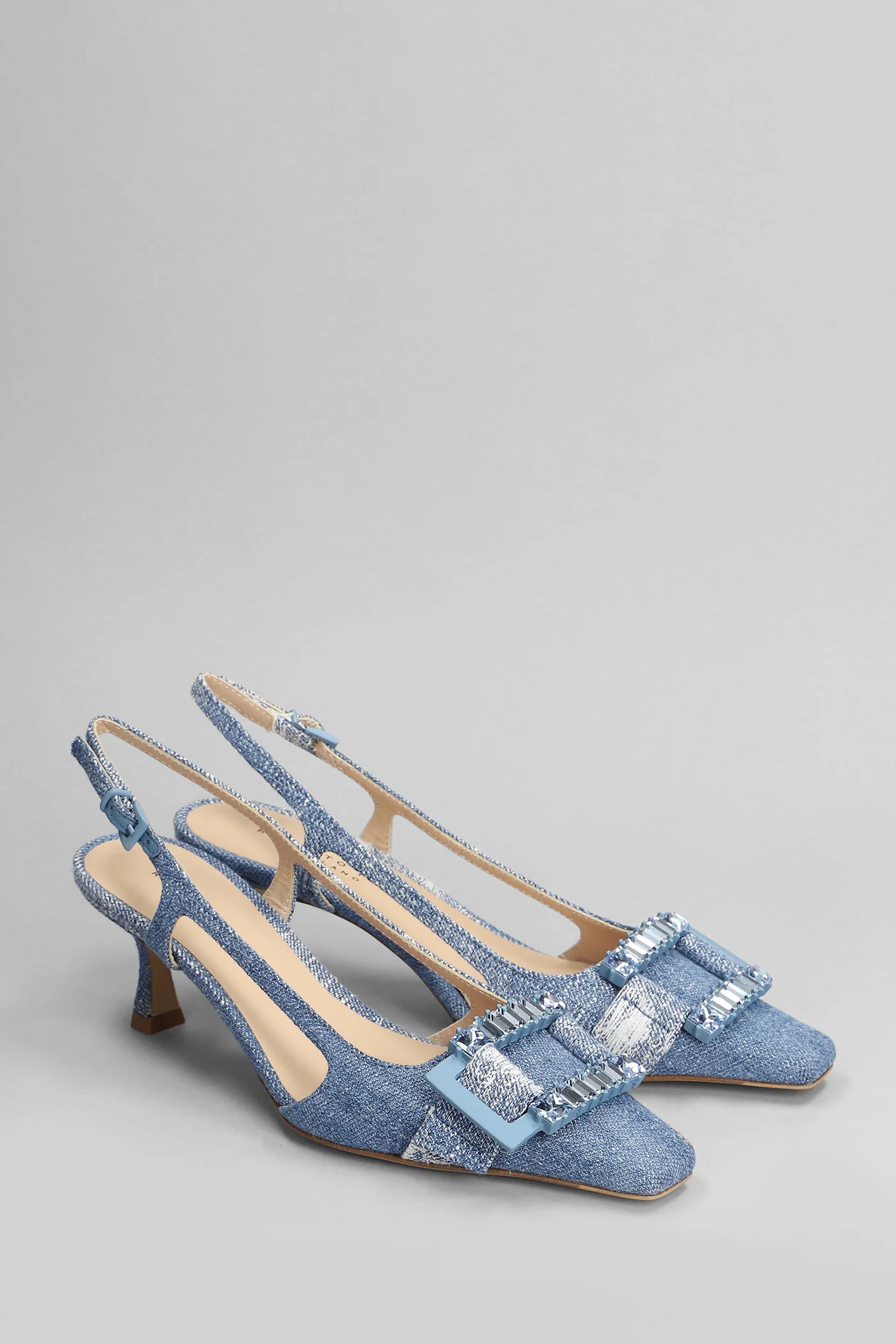 Pumps in cyan denim - Image 2