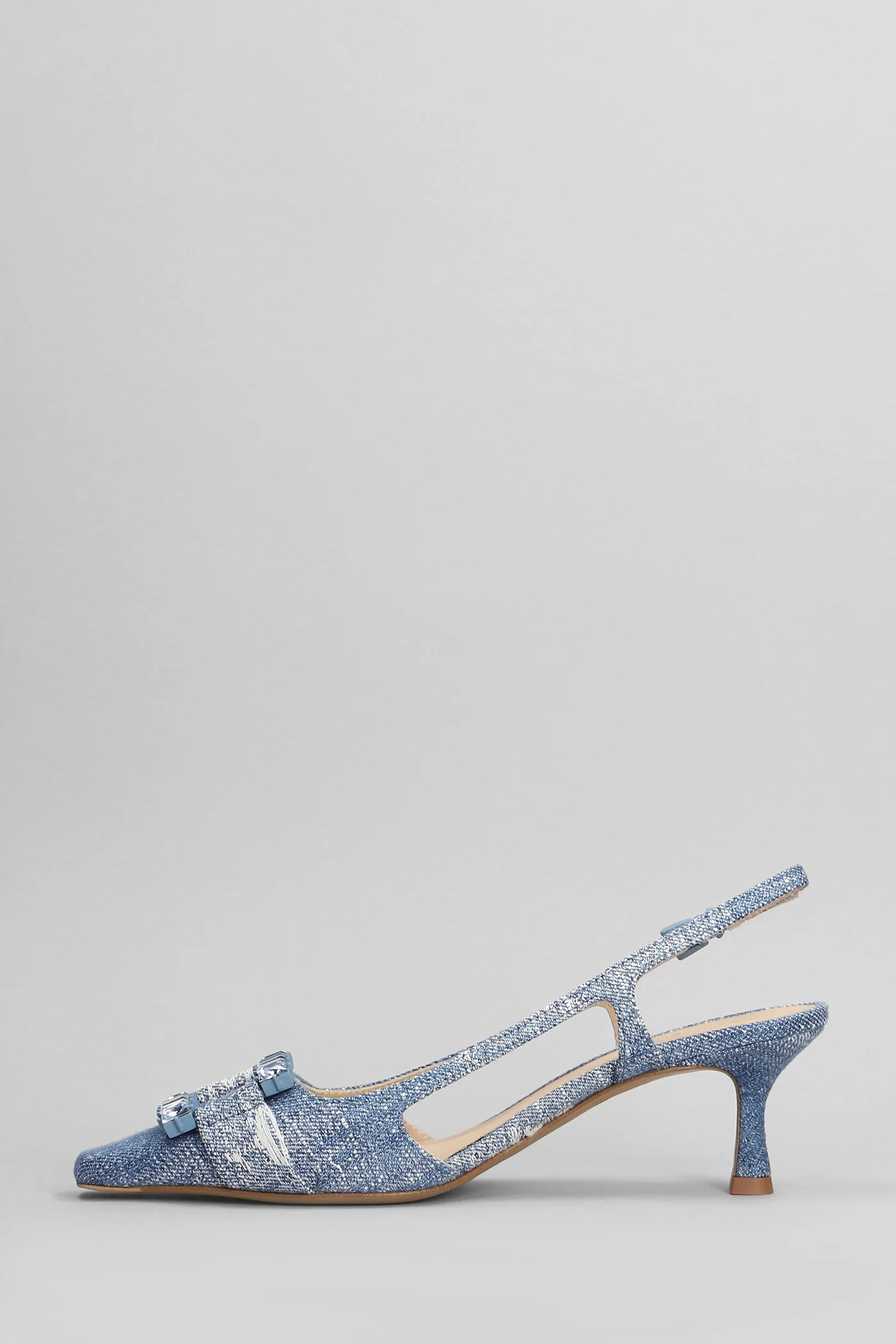 Pumps in cyan denim - Image 3