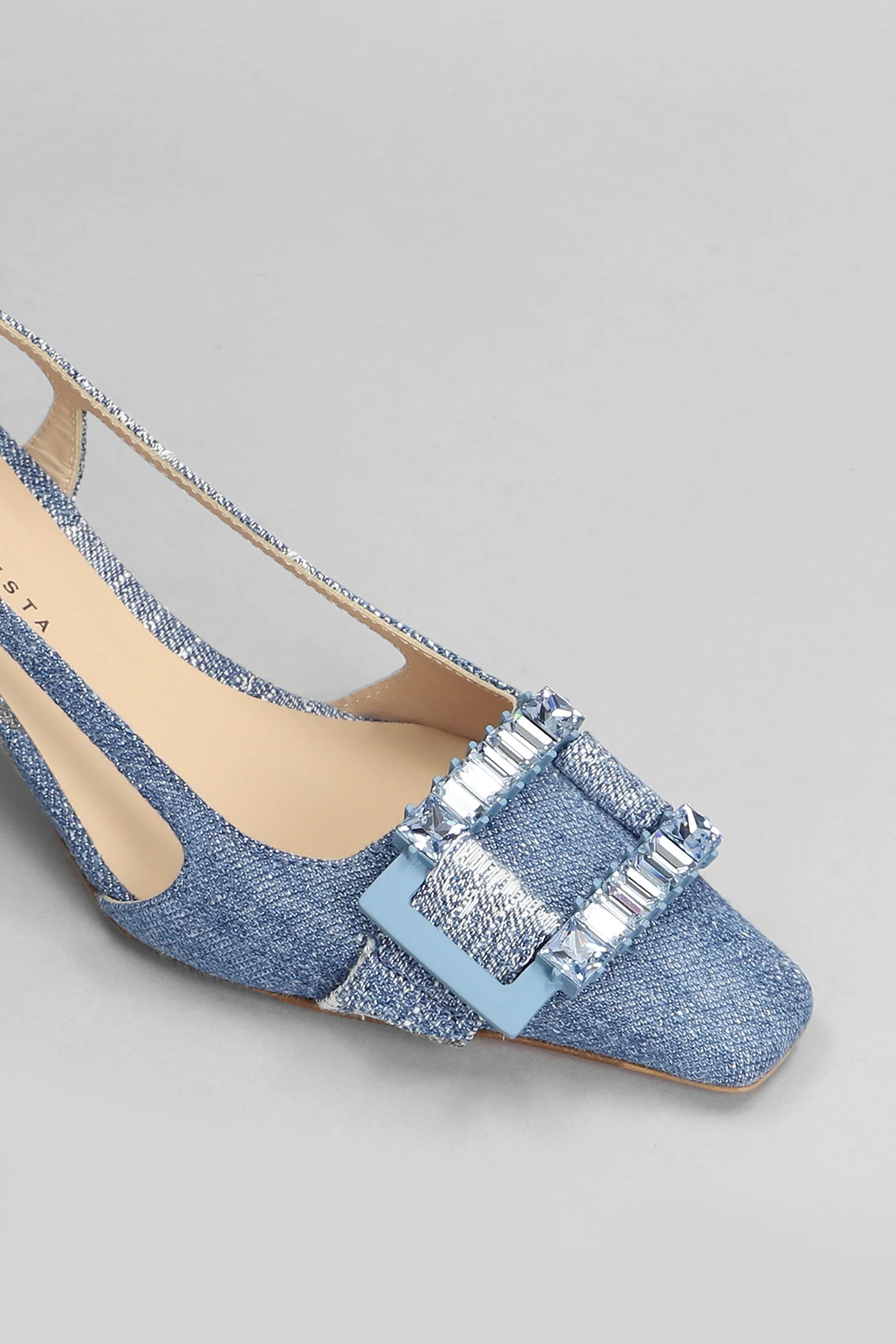 Pumps in cyan denim - Image 5