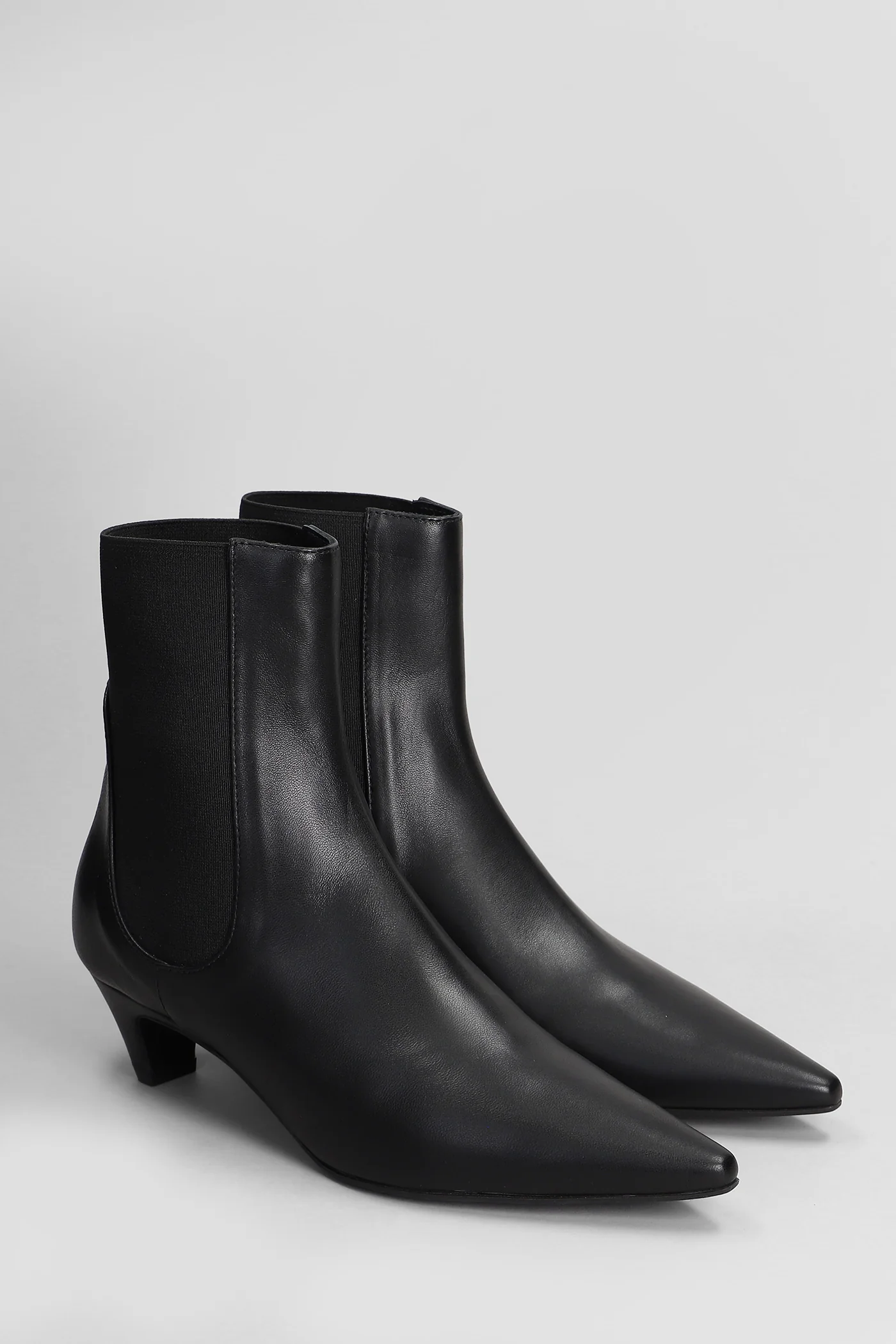 Puntes High heels Ankle boots in black leather - Image 2