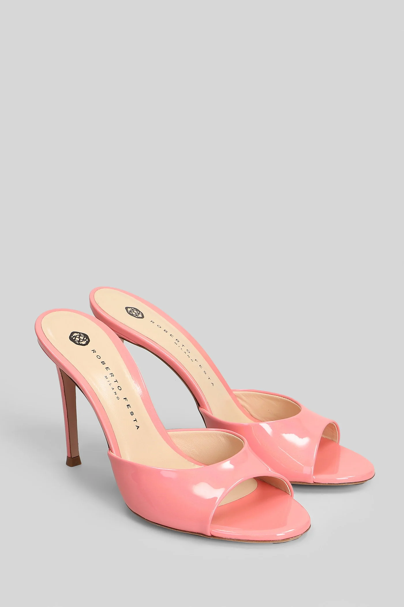 Ramas Sandals in rose-pink patent leather - Image 2