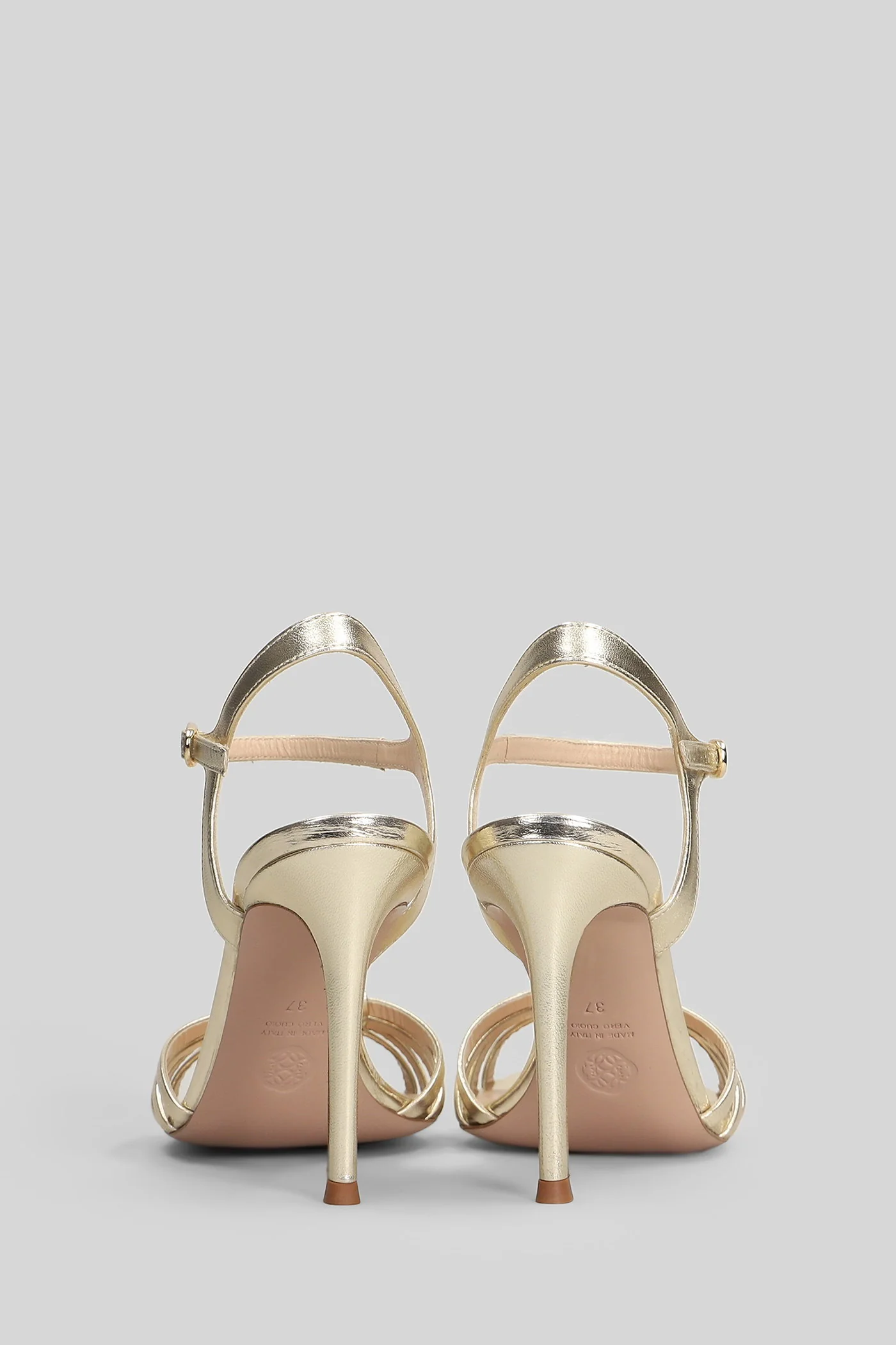 Regen Sandals in platinum leather - Image 4
