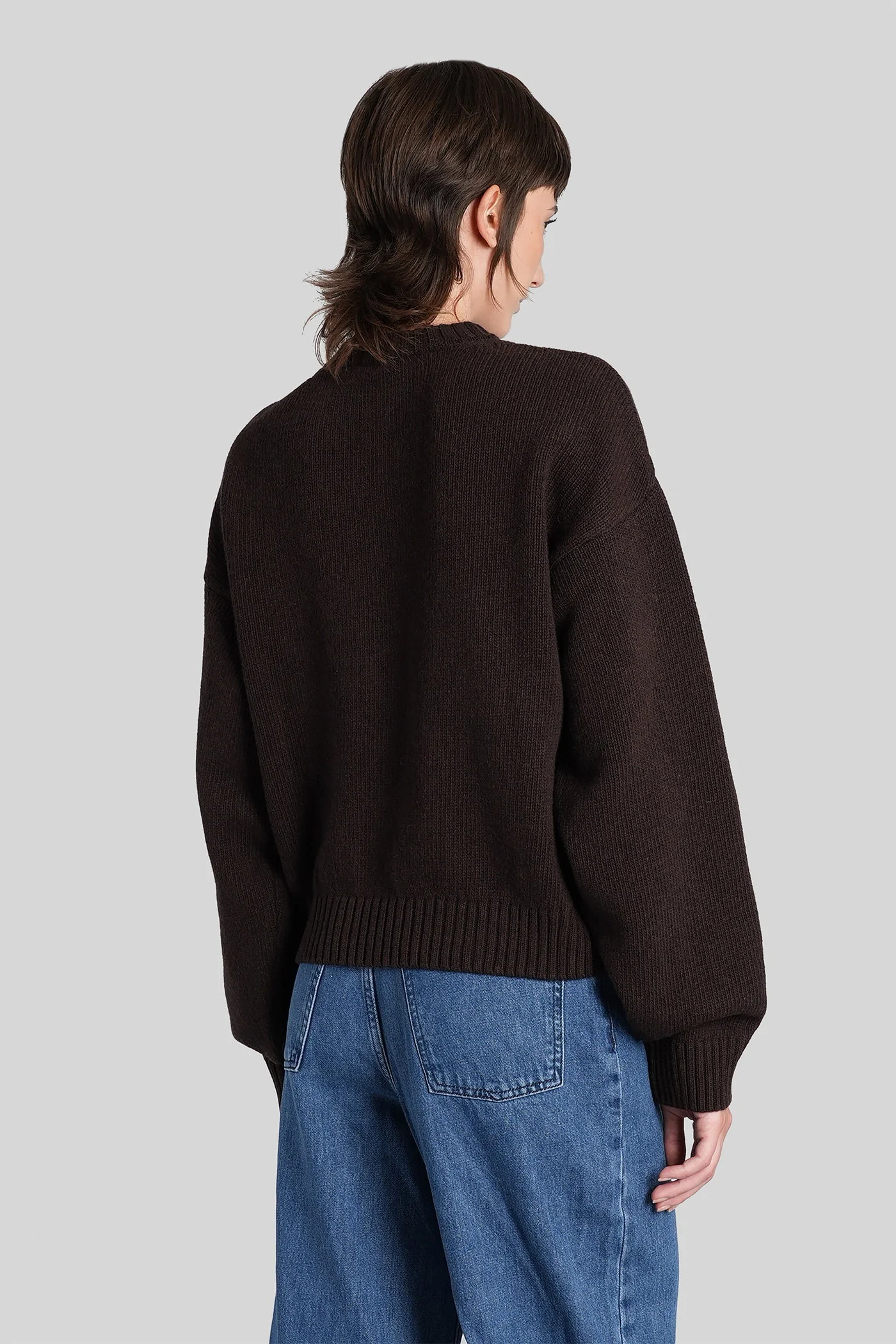Knitwear in brown wool - Image 3