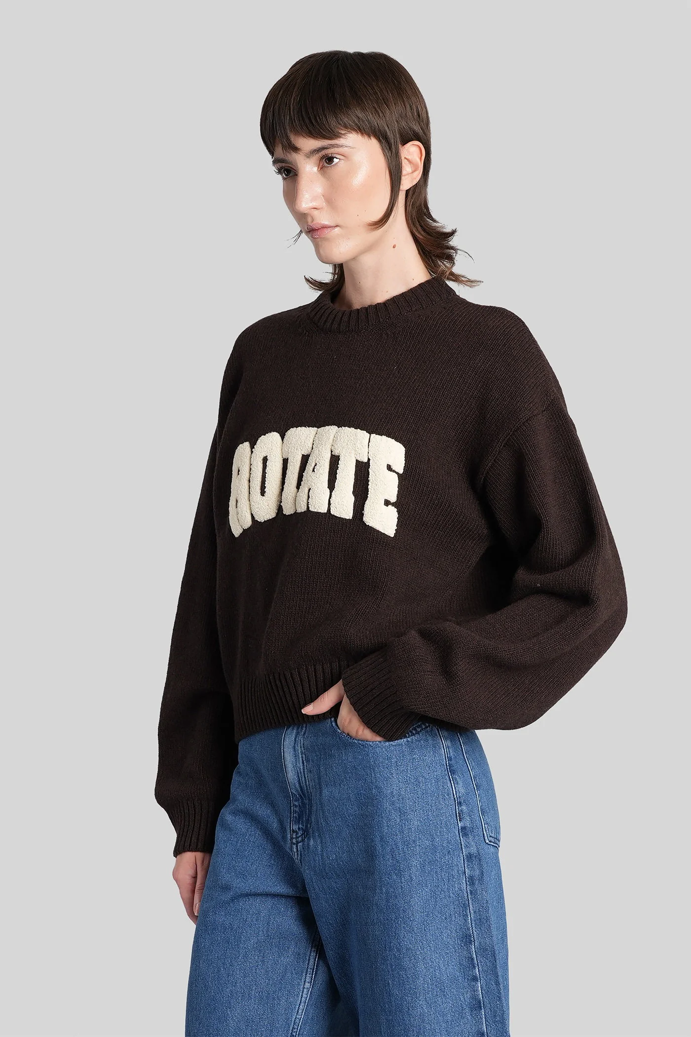 Knitwear in brown wool - Image 4