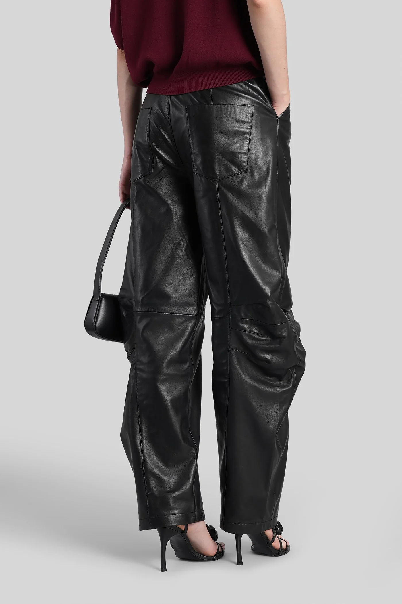 Pants in black leather - Image 3