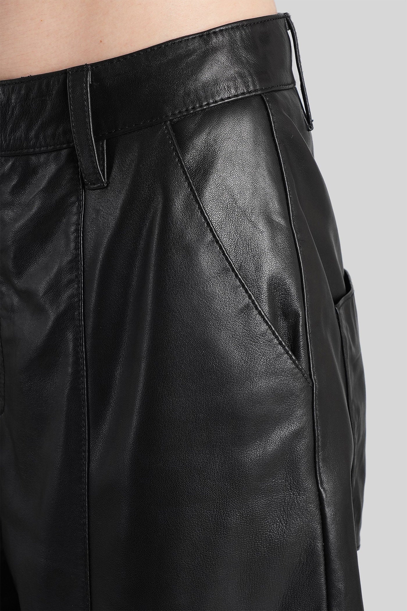 Pants in black leather - Image 5