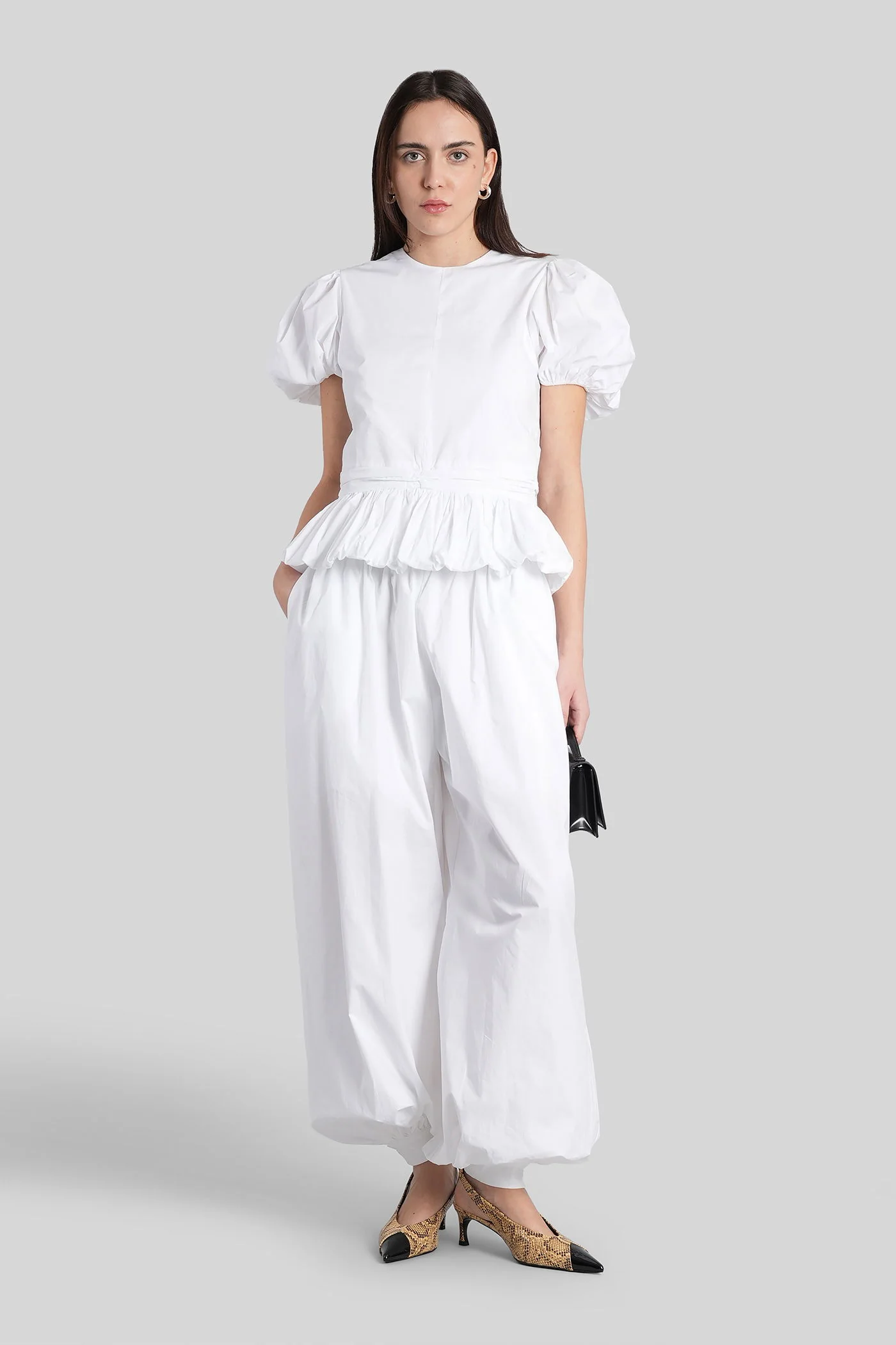 Pants in white cotton - Image 7