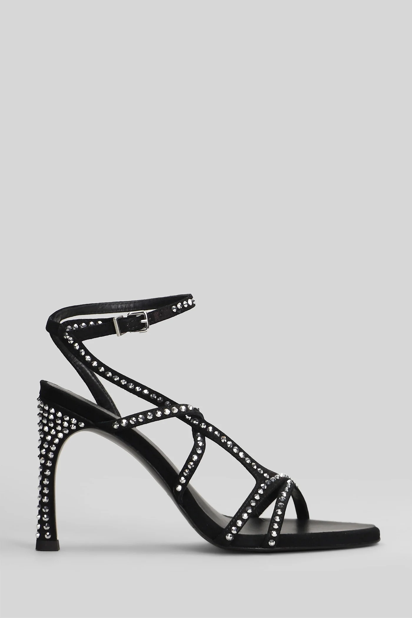 Sandals in black leather