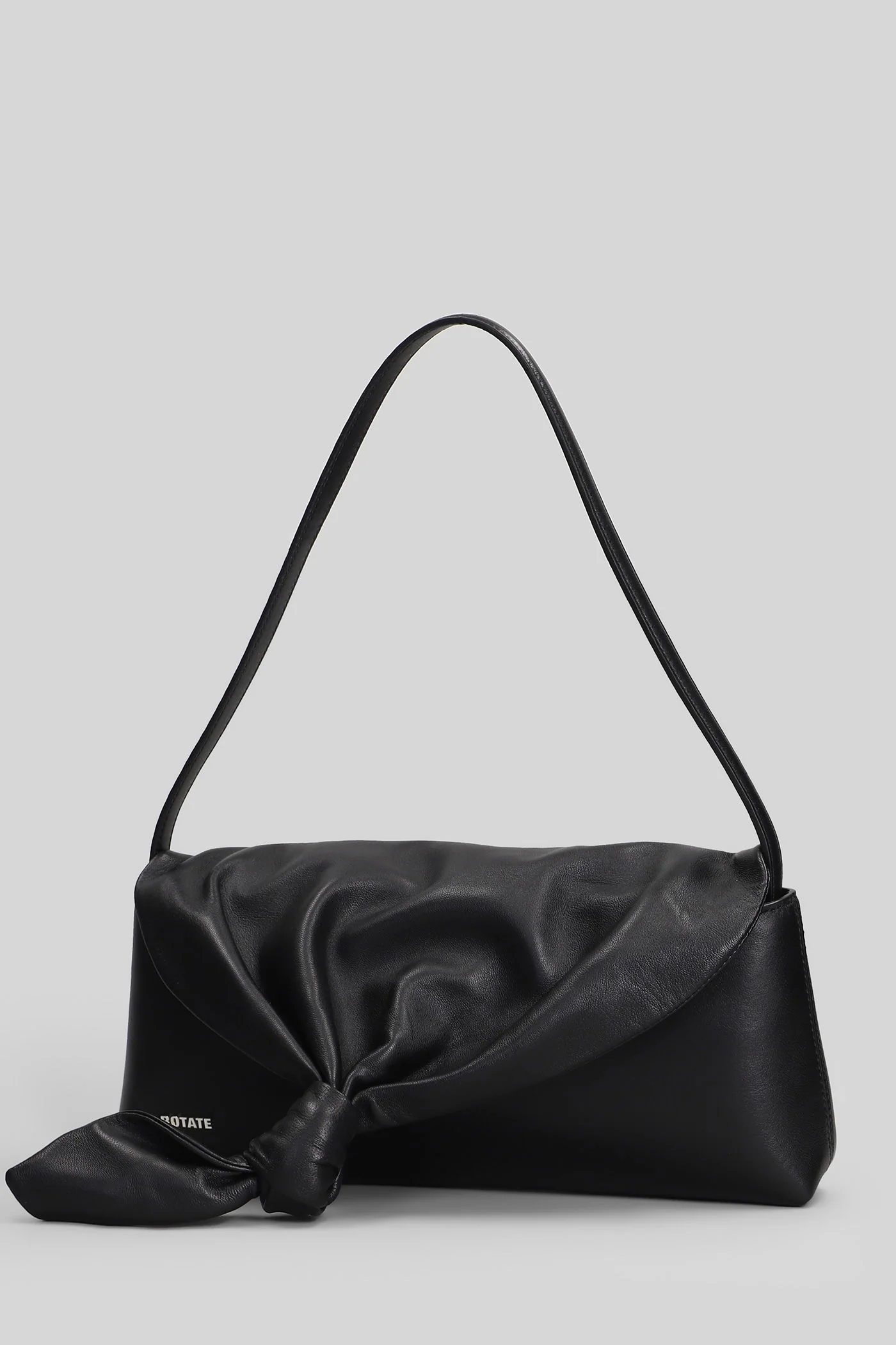 Shoulder bag in black leather - Image 2