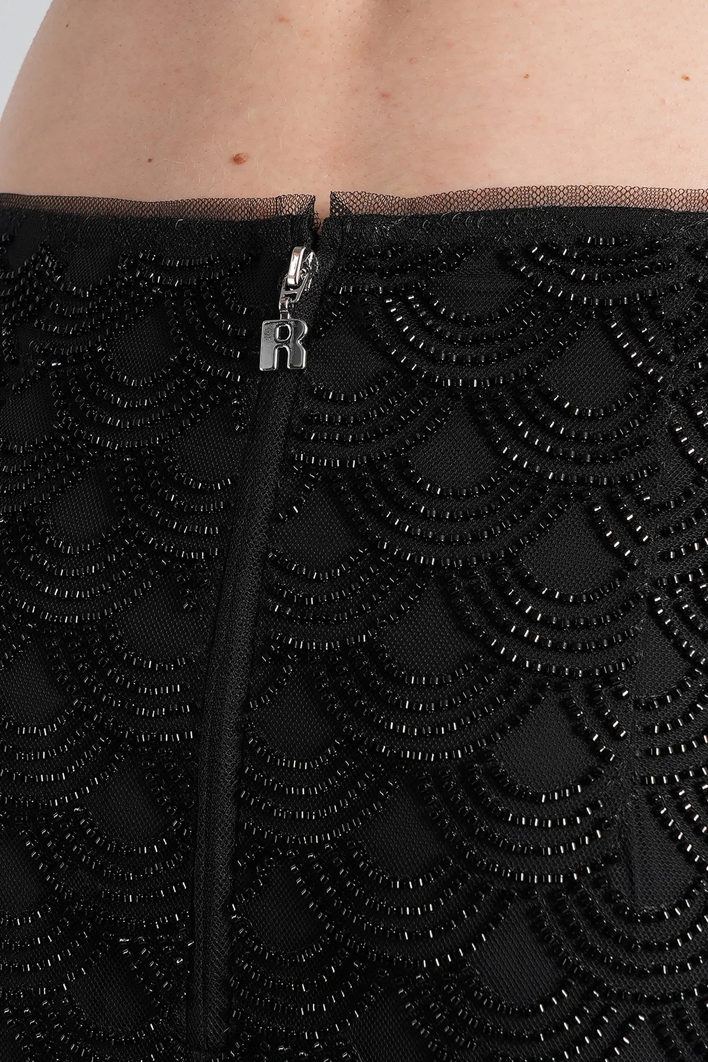 Skirt in black polyester - Image 5