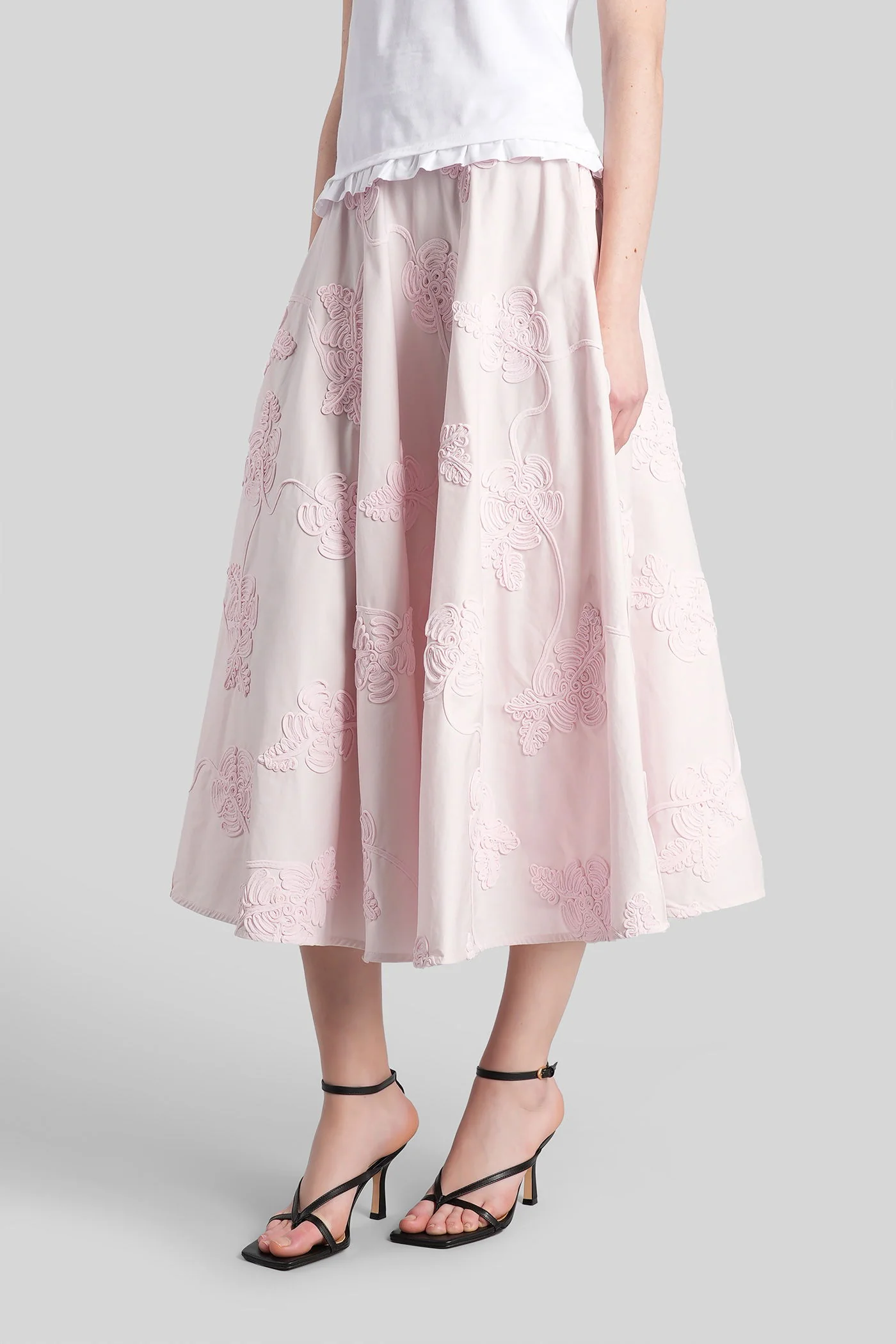 Skirt in rose-pink cotton - Image 4