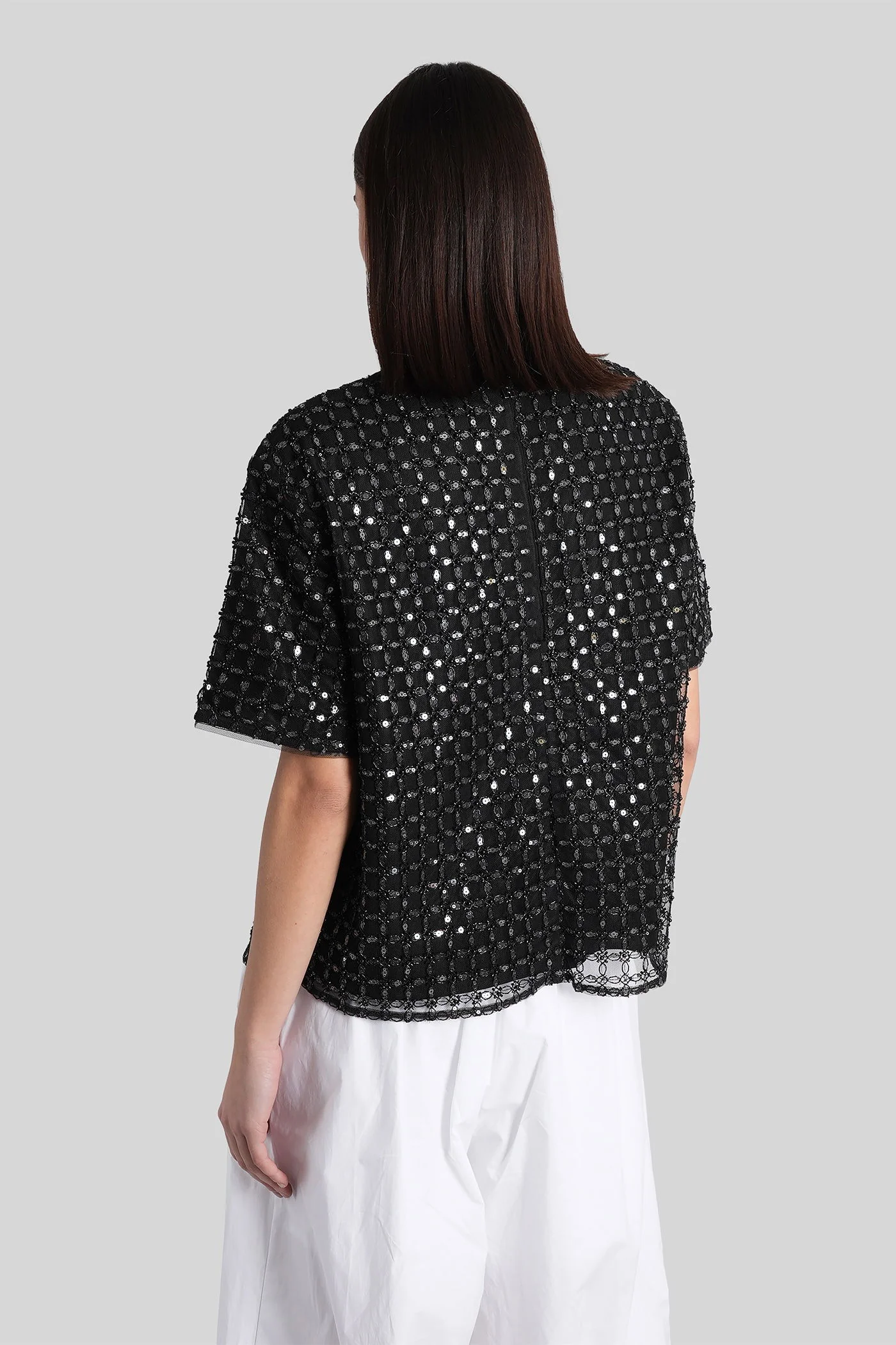 T-Shirt in black polyester - Image 3