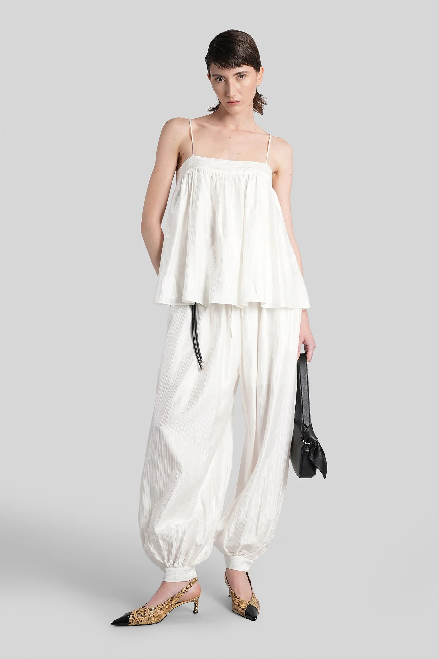 Topwear in white viscose - Image 2