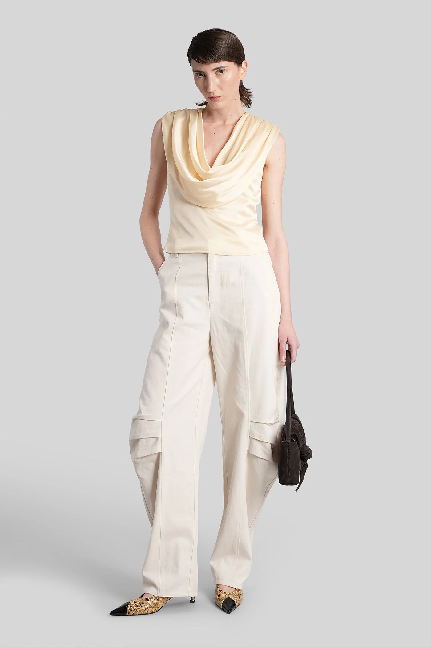 Topwear in yellow polyester - Image 2