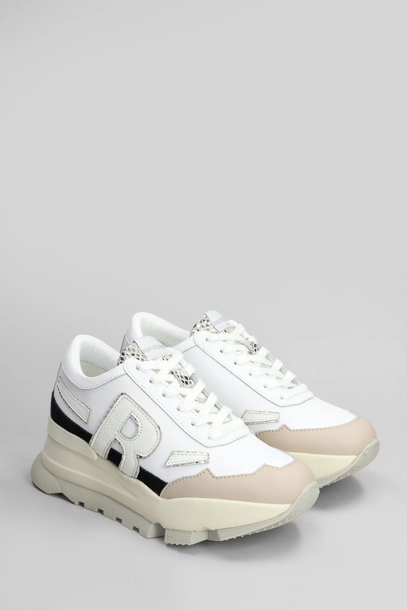 Aki Sneakers in white leather - Image 2