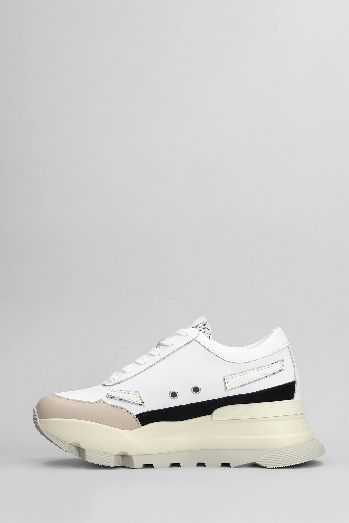 Aki Sneakers in white leather - Image 3
