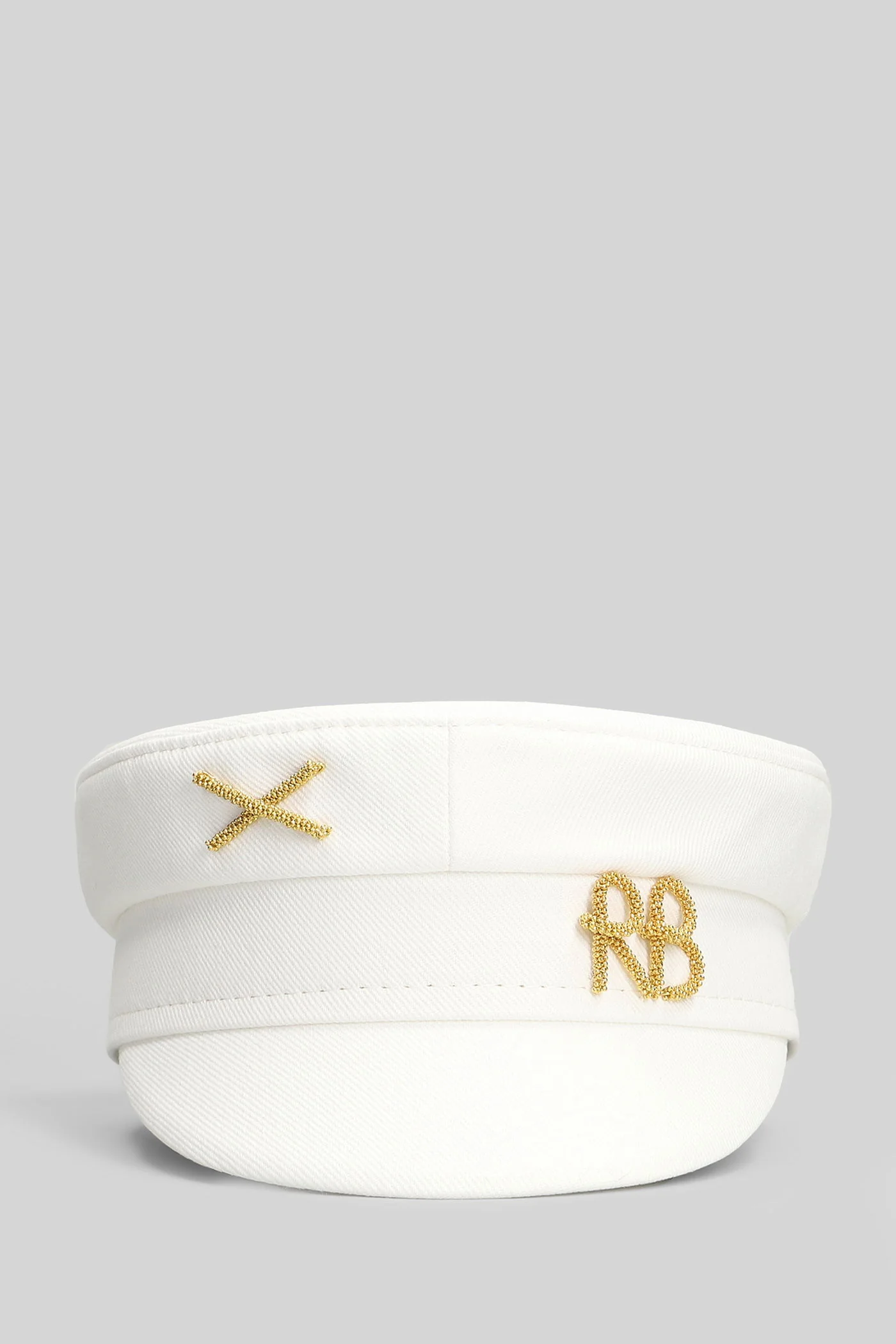 Baker boy cap Hats in white cotton