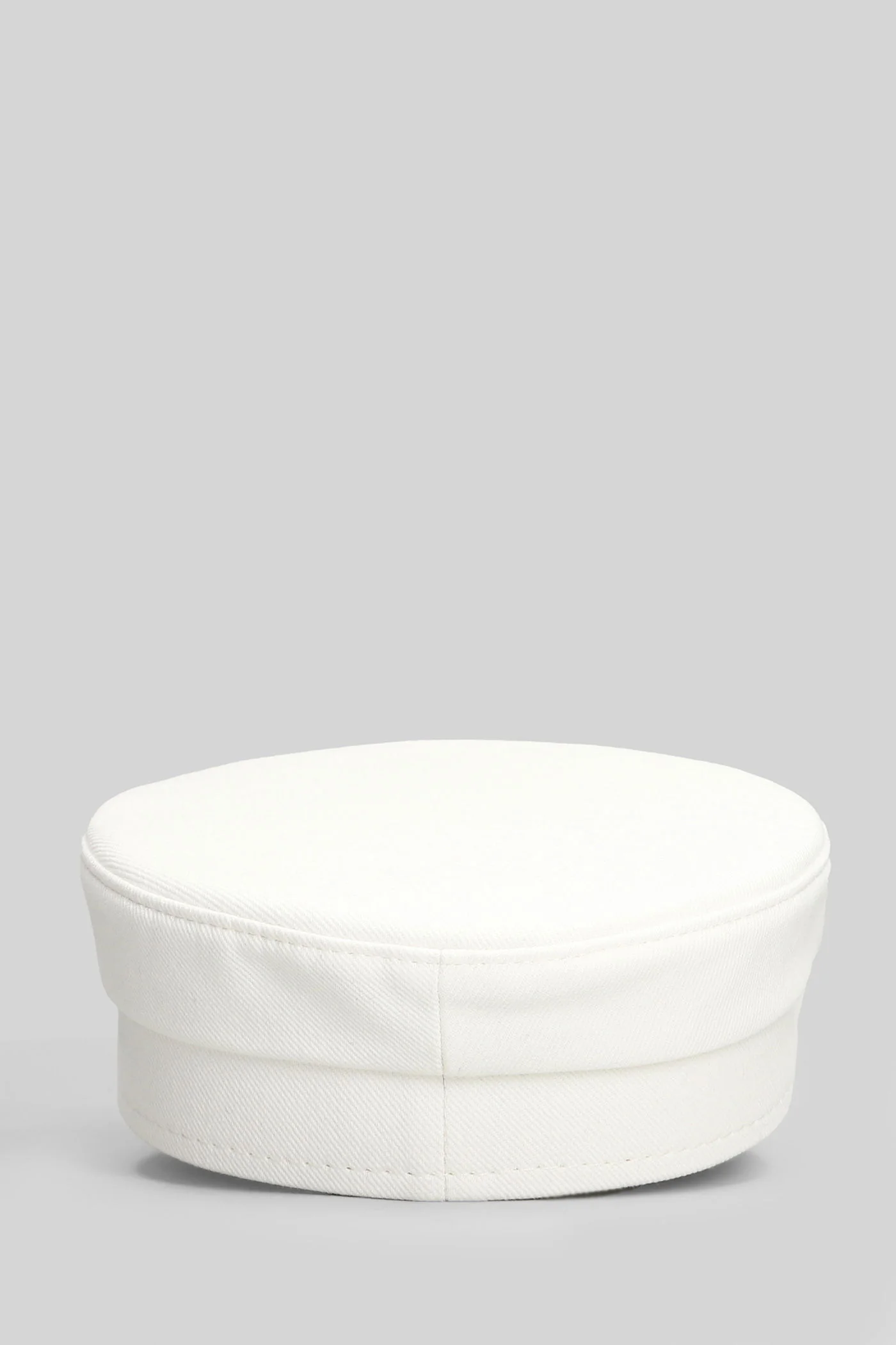 Baker boy cap Hats in white cotton - Image 3