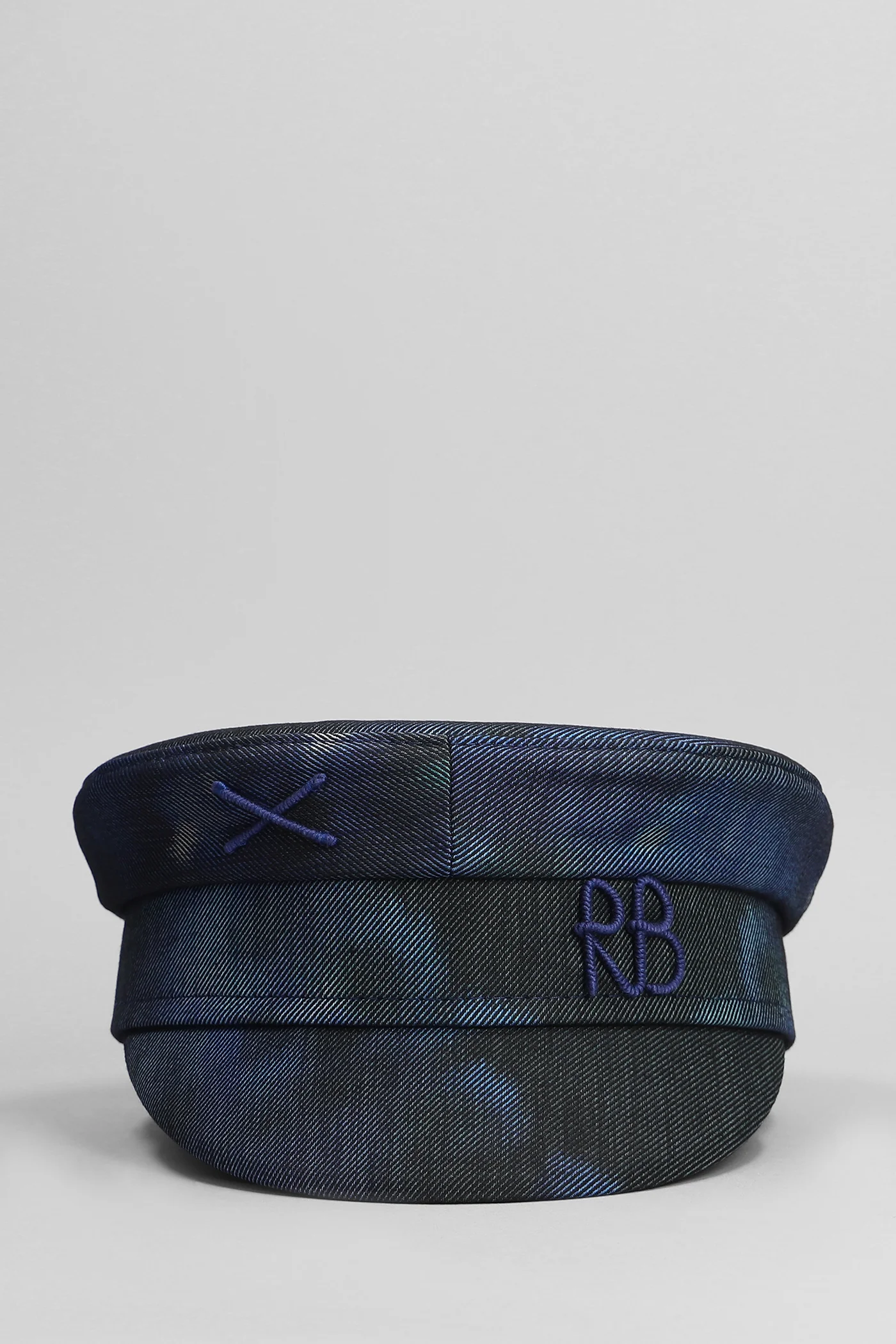 Hats in blue cotton