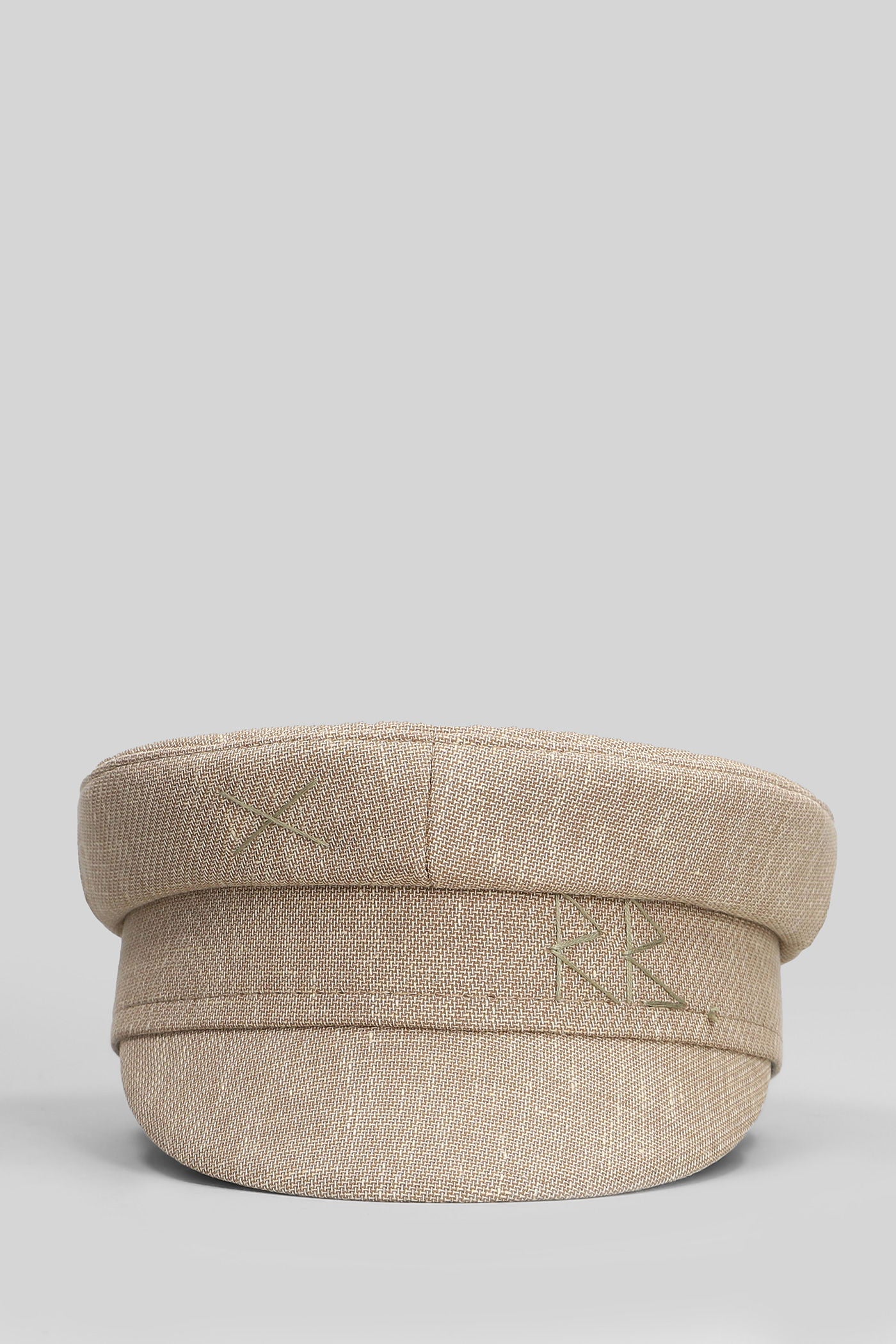 Logo embr baker boy Hats in beige cotton