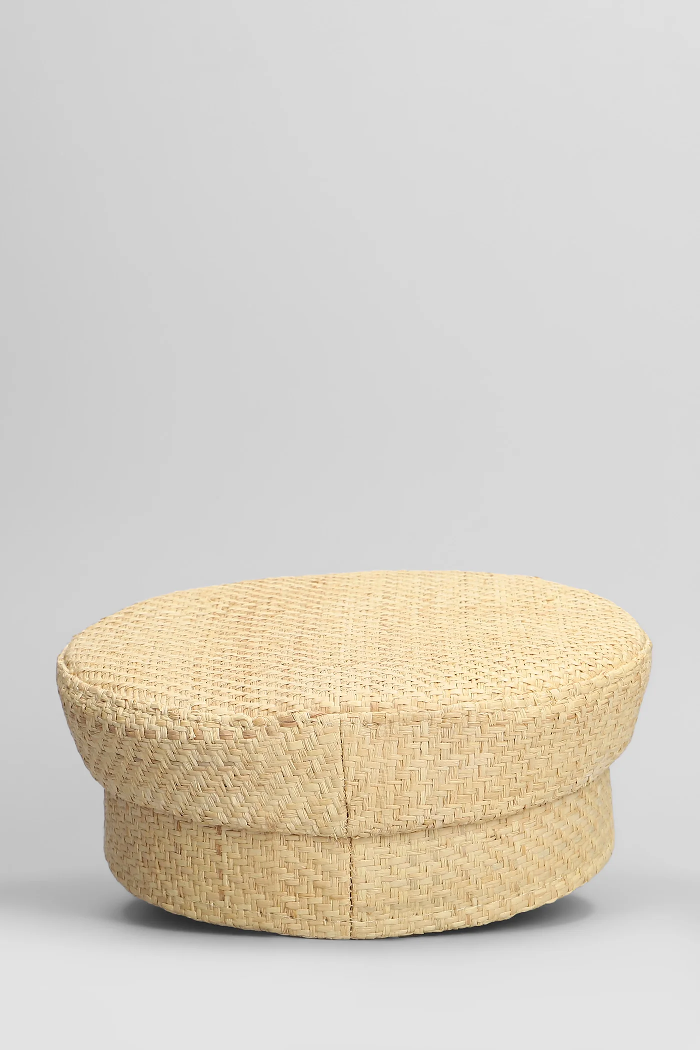 Straw Baker Boy Hats in beige raffia - Image 3