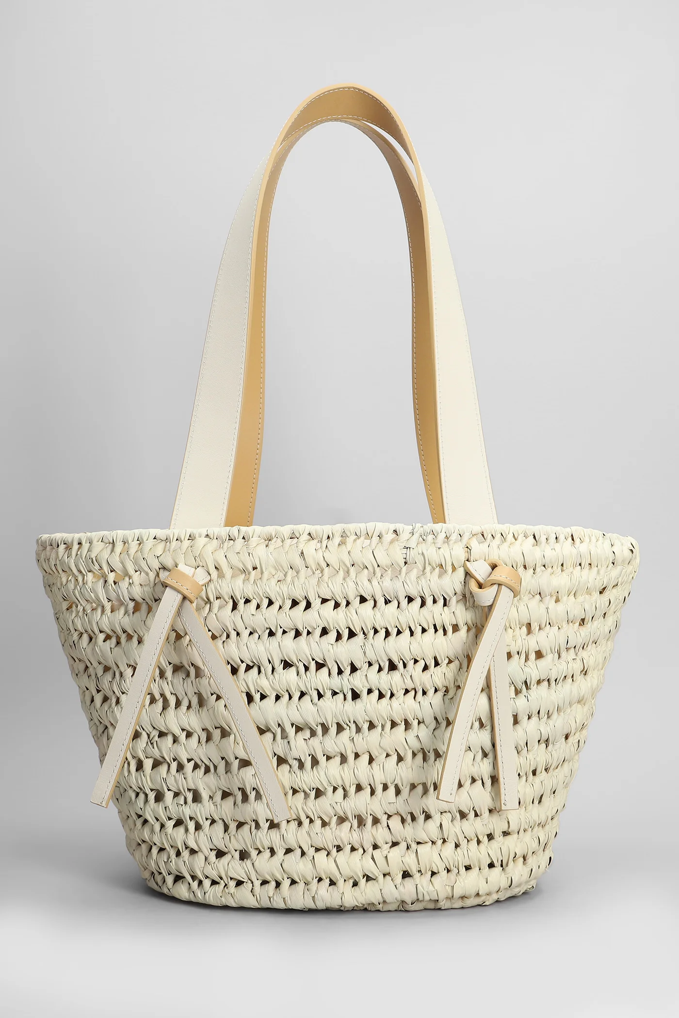 The Corn Tote Tote in beige raffia - Image 3
